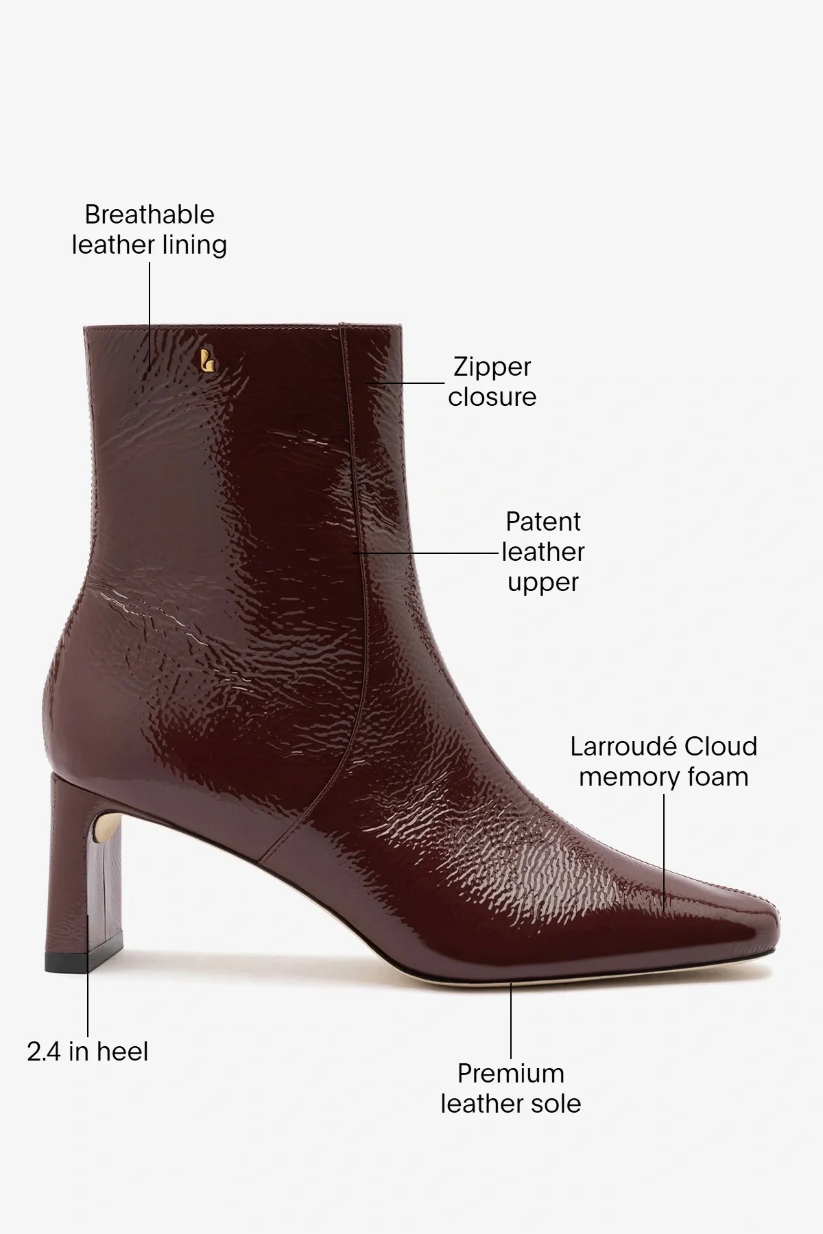 Alexis Boot Burgundy Patent Leather - Image 6