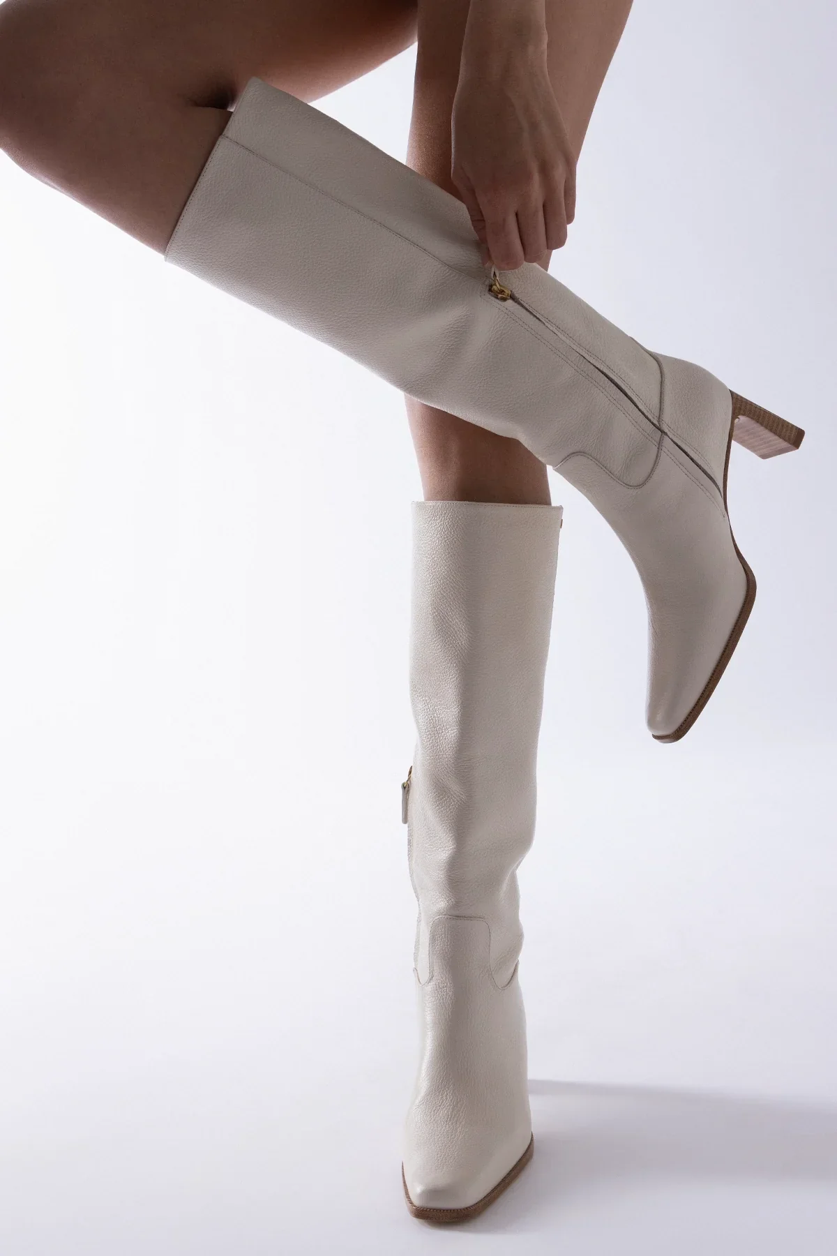 Alexis Boot Ivory Leather - Image 2