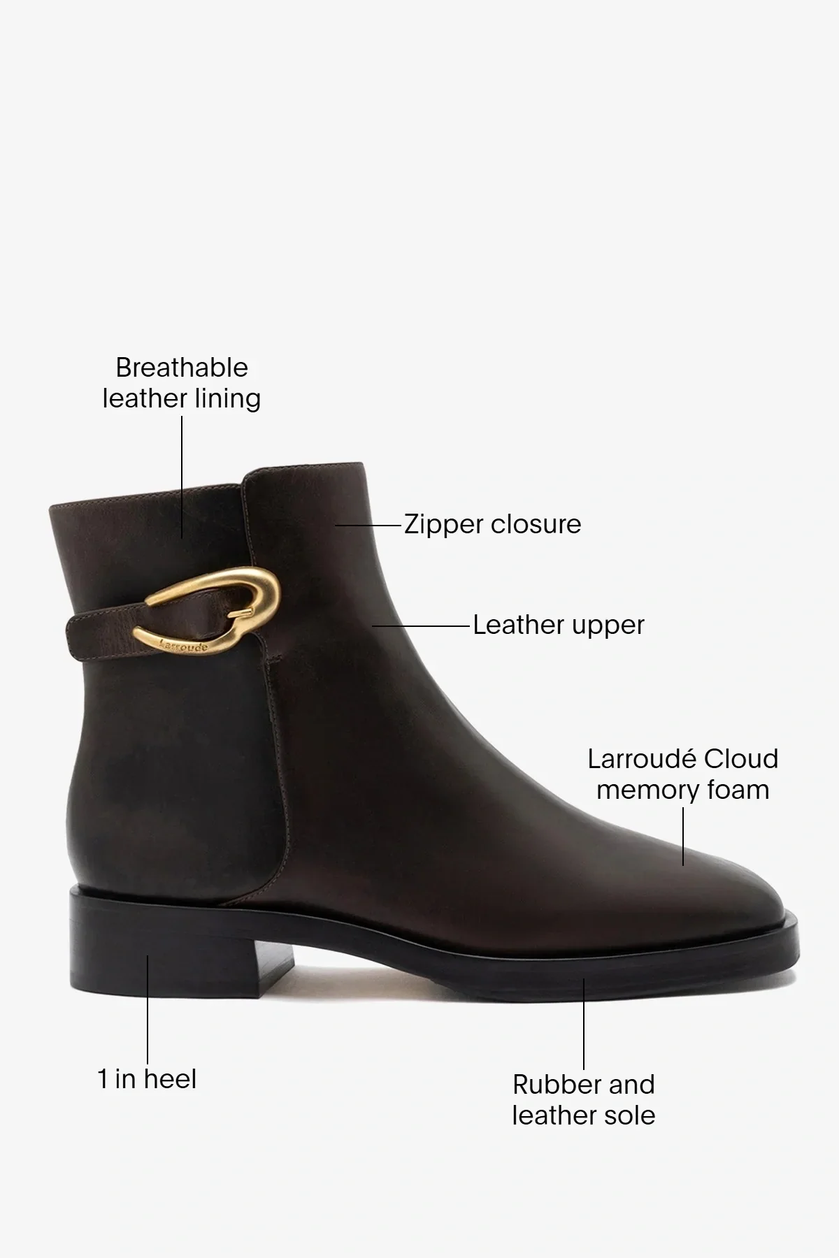 Anne Verona Low Boot Brown Leather - Image 6