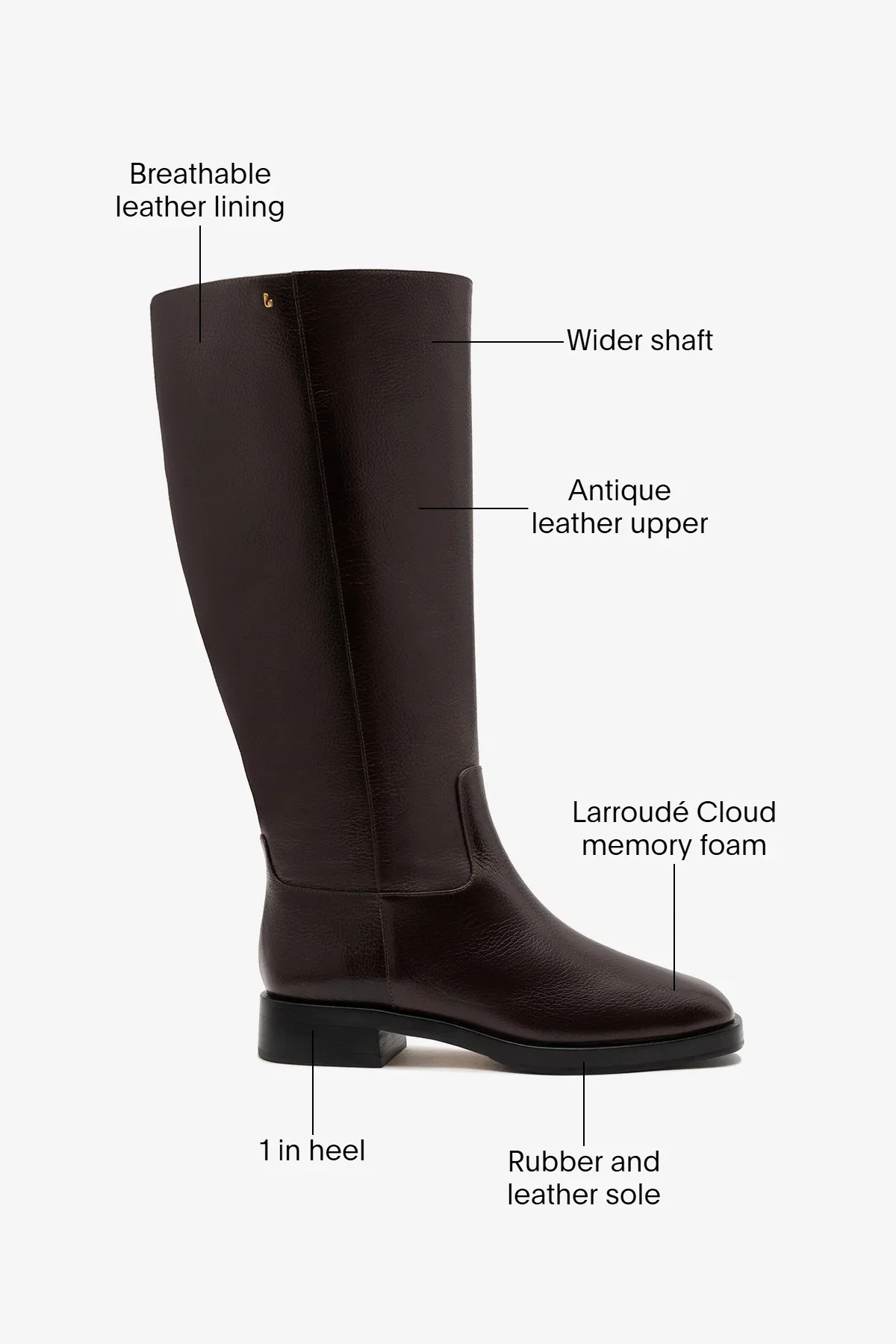 Anne Wide Brown Leather - Image 5