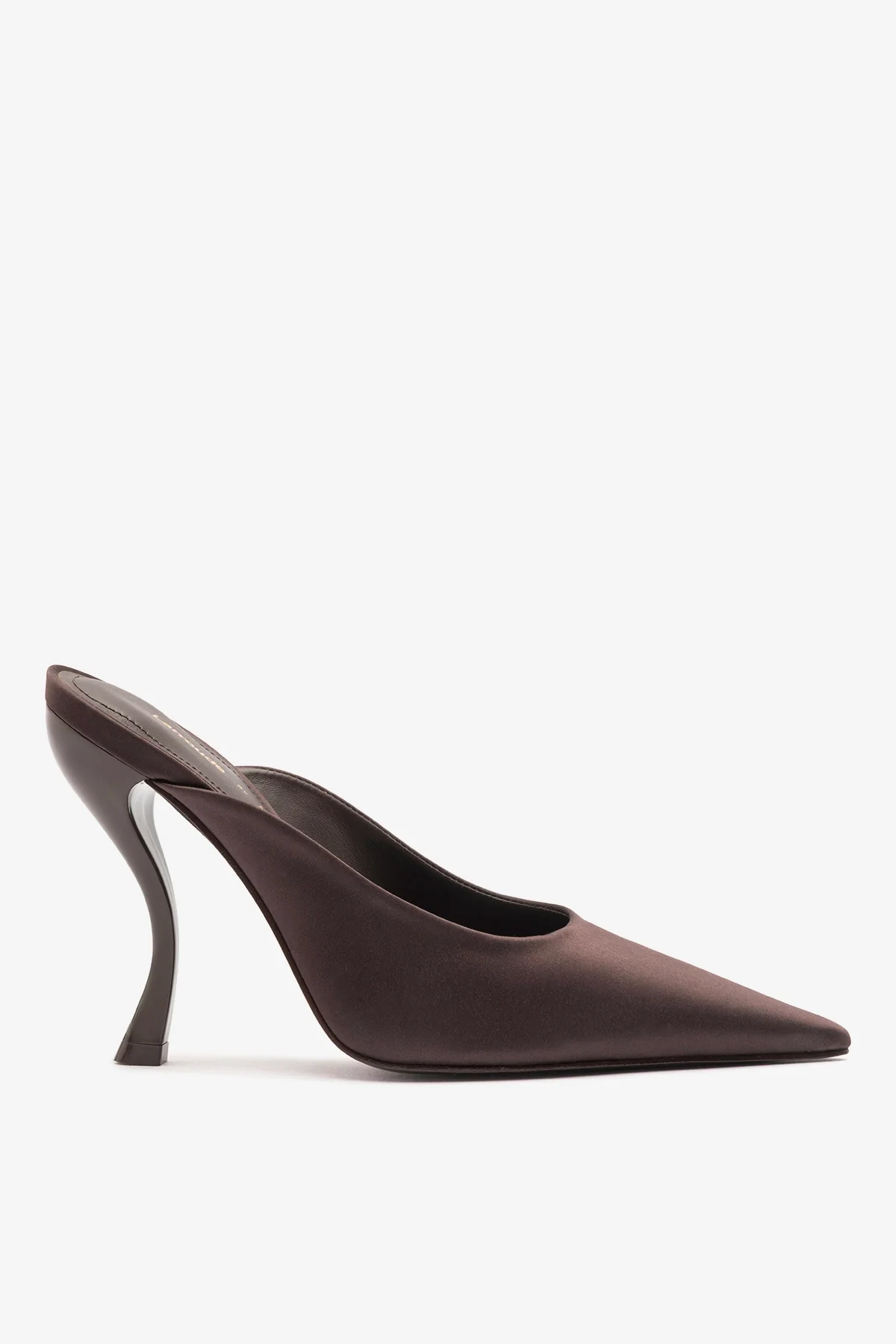 Larroudé x Nicolò B.: Inna Mule Mahogany Satin