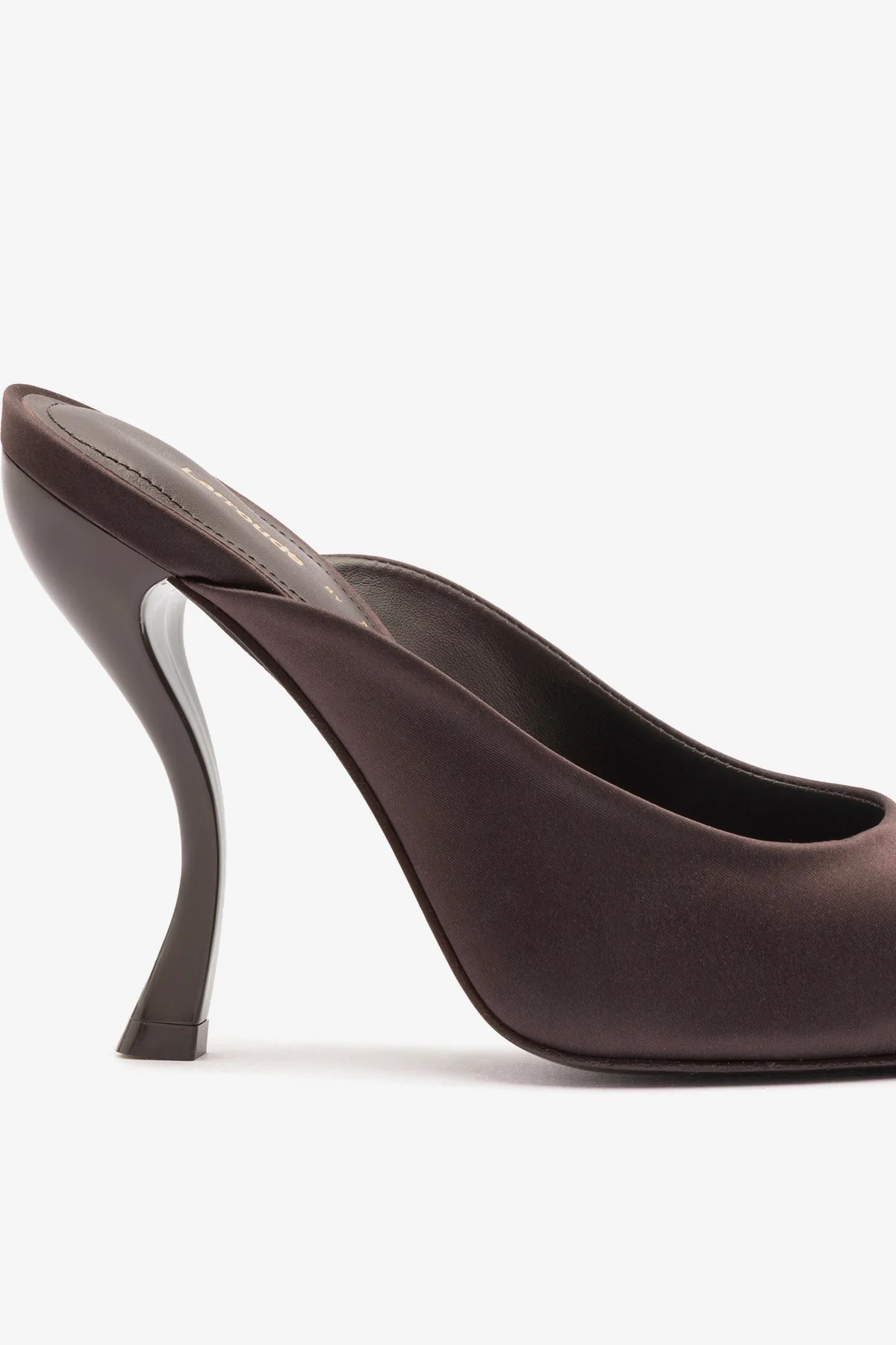 Larroudé x Nicolò B.: Inna Mule Mahogany Satin - Image 4
