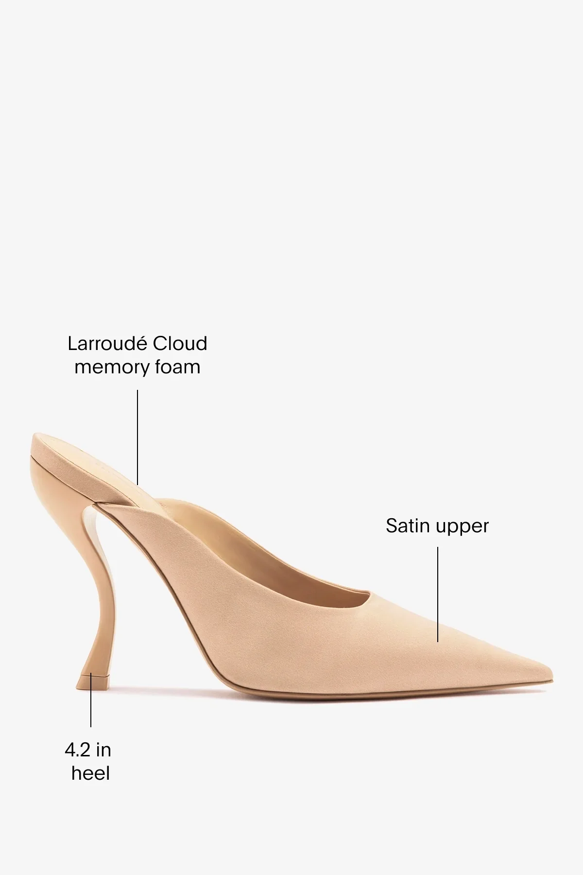 Larroudé x Nicolò B.: Inna Mule Sand Satin - Image 5
