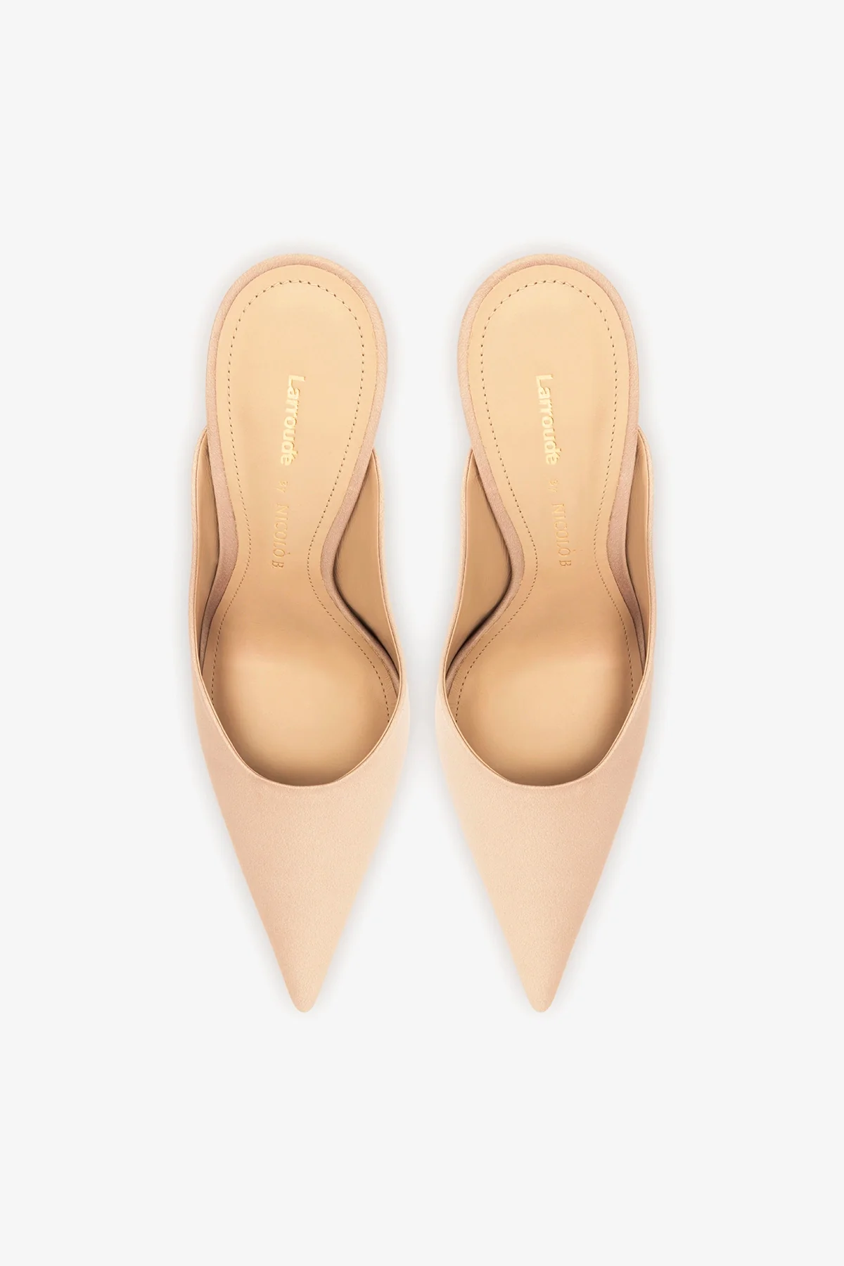 Larroudé x Nicolò B.: Inna Mule Sand Satin - Image 7