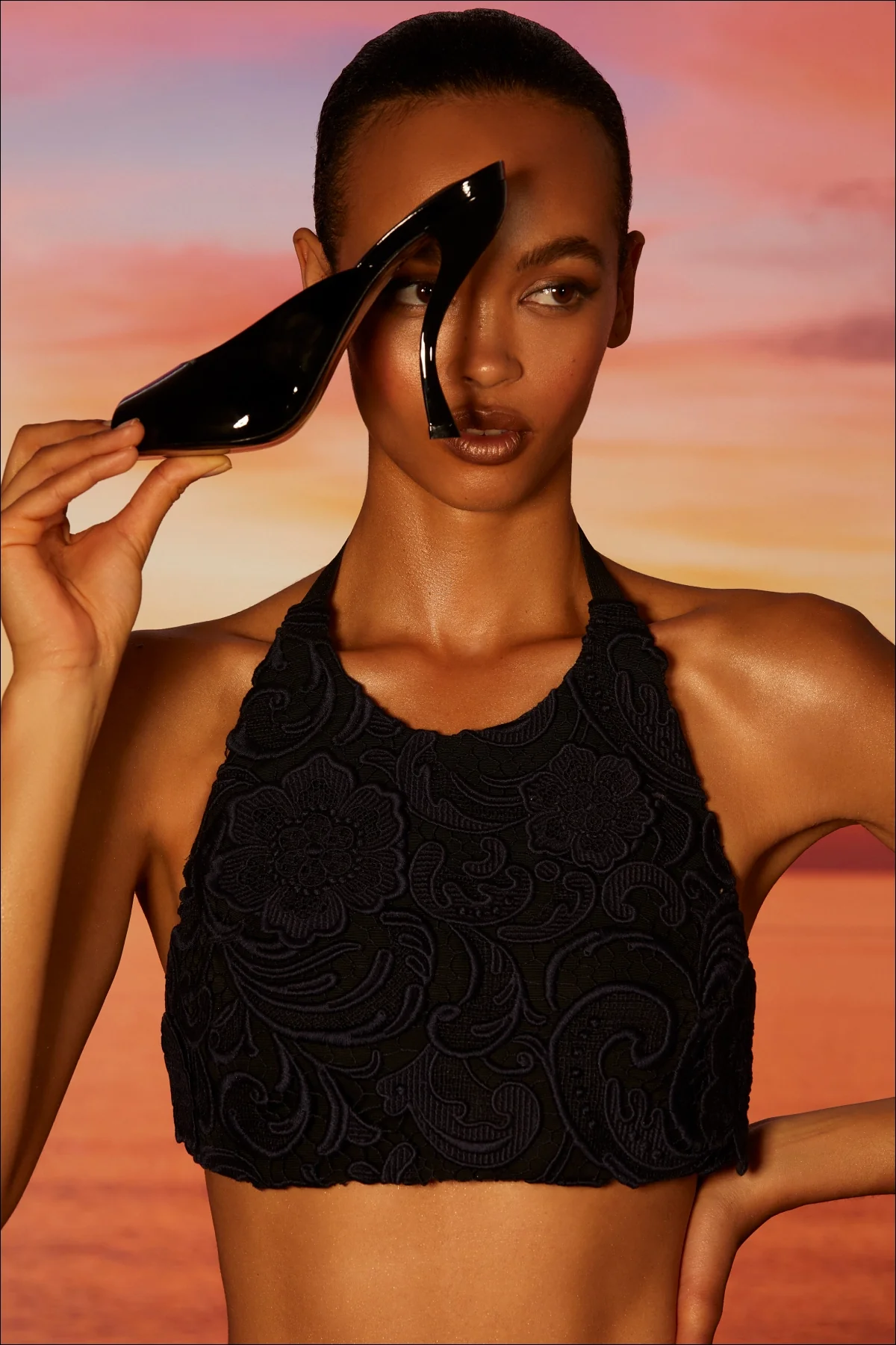 Larroudé x Nicolò B.: Malibu Mule Black Patent Leather - Image 2
