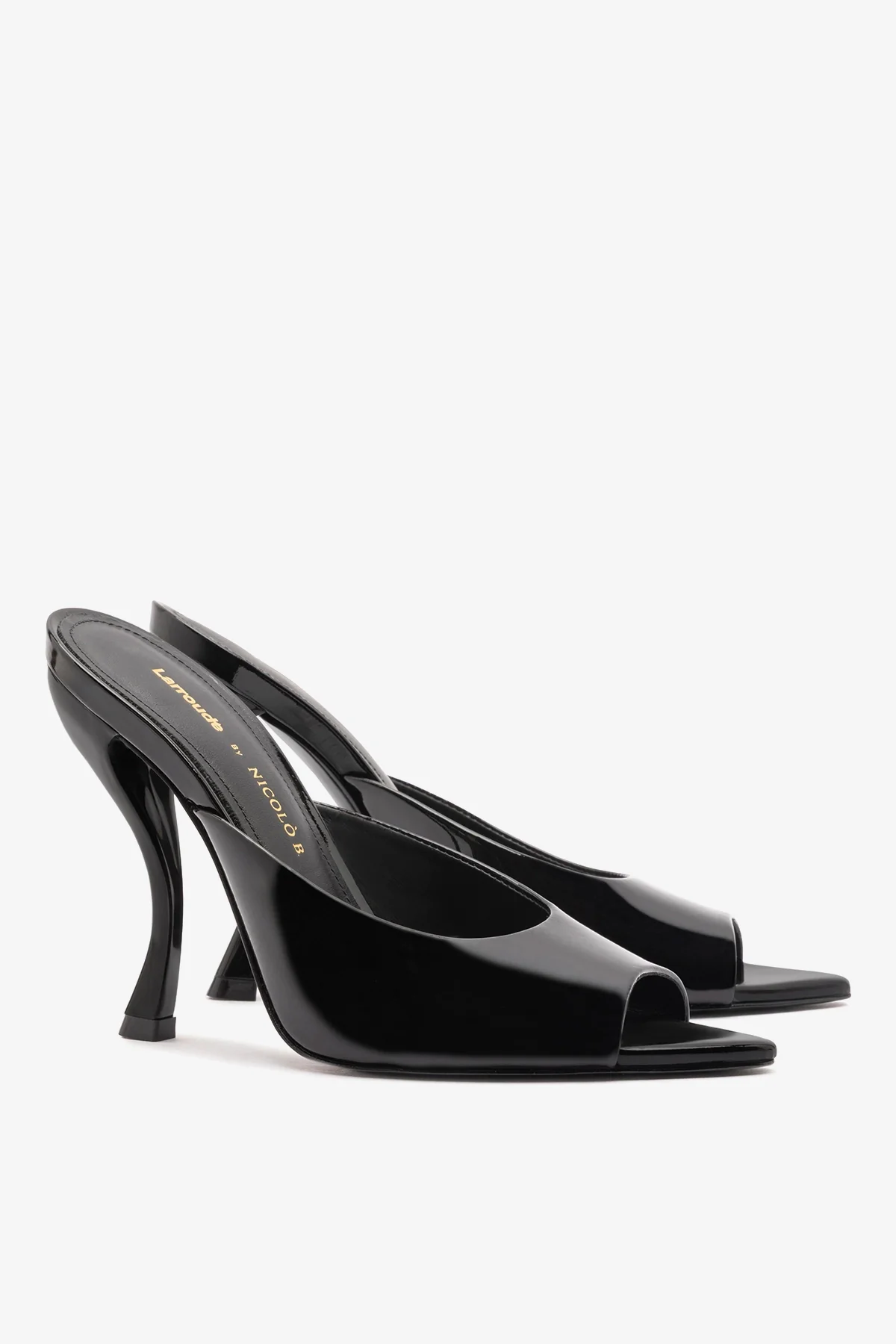 Larroudé x Nicolò B.: Malibu Mule Black Patent Leather - Image 3