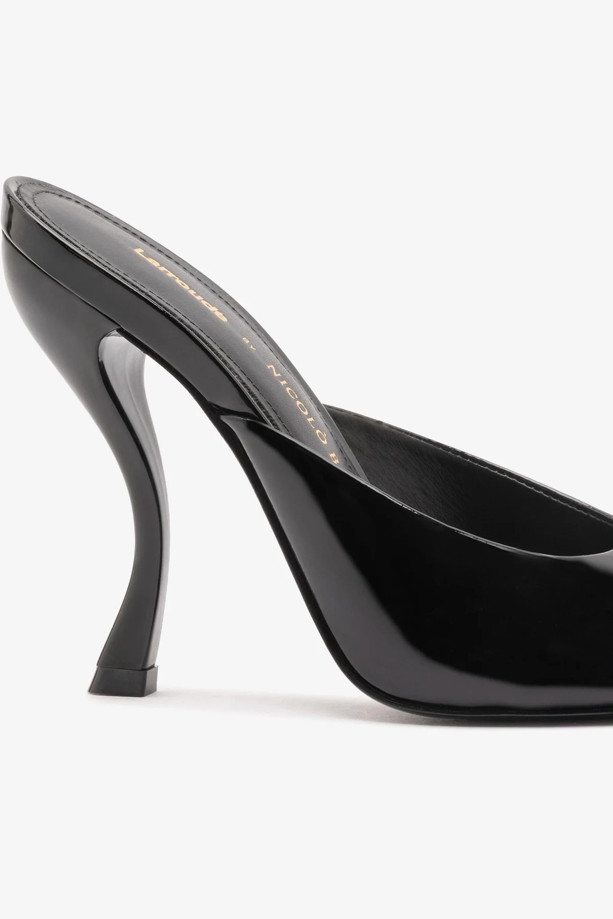Larroudé x Nicolò B.: Malibu Mule Black Patent Leather - Image 4