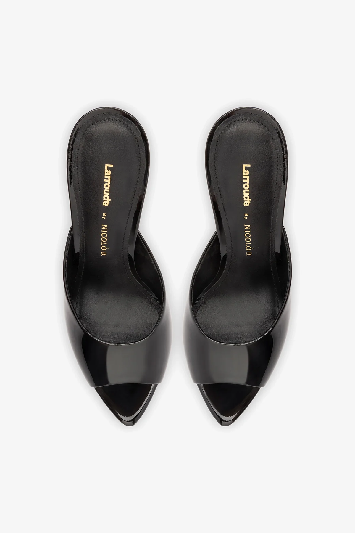 Larroudé x Nicolò B.: Malibu Mule Black Patent Leather - Image 6