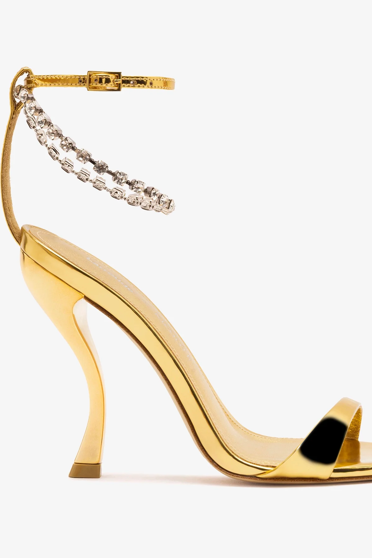 Larroudé x Nicolò B.: Nana Sandal Gold Specchio - Image 4