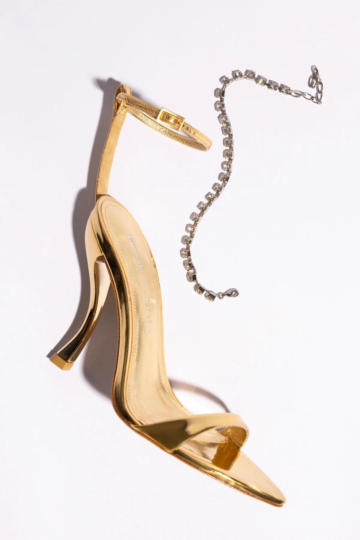 Larroudé x Nicolò B.: Nana Sandal Gold Specchio - Image 5