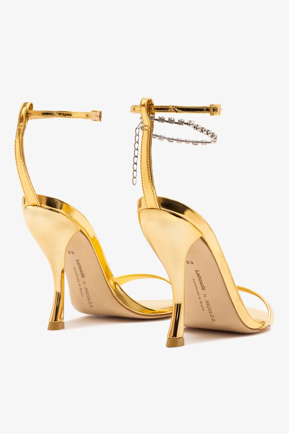 Larroudé x Nicolò B.: Nana Sandal Gold Specchio - Image 6