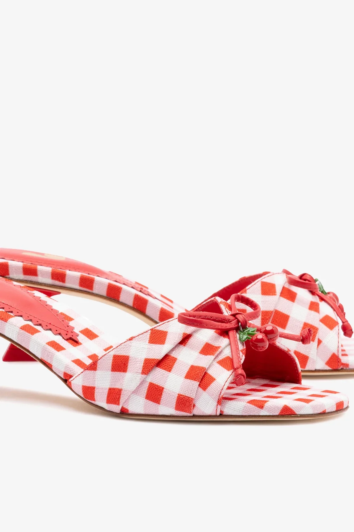 Bardot Mule Scarlet Printed Fabric - Image 4