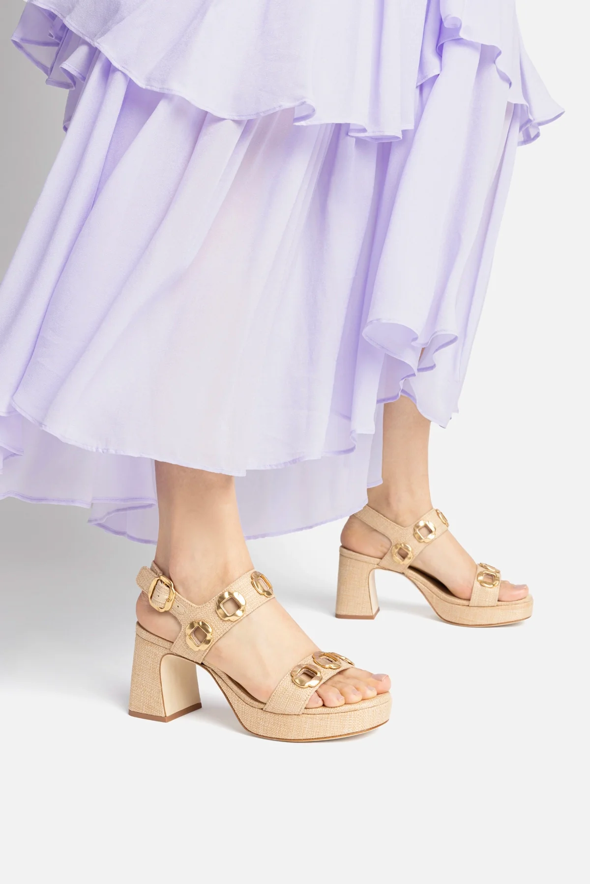 Milan Dolly Low In Beige Raffia - Image 6
