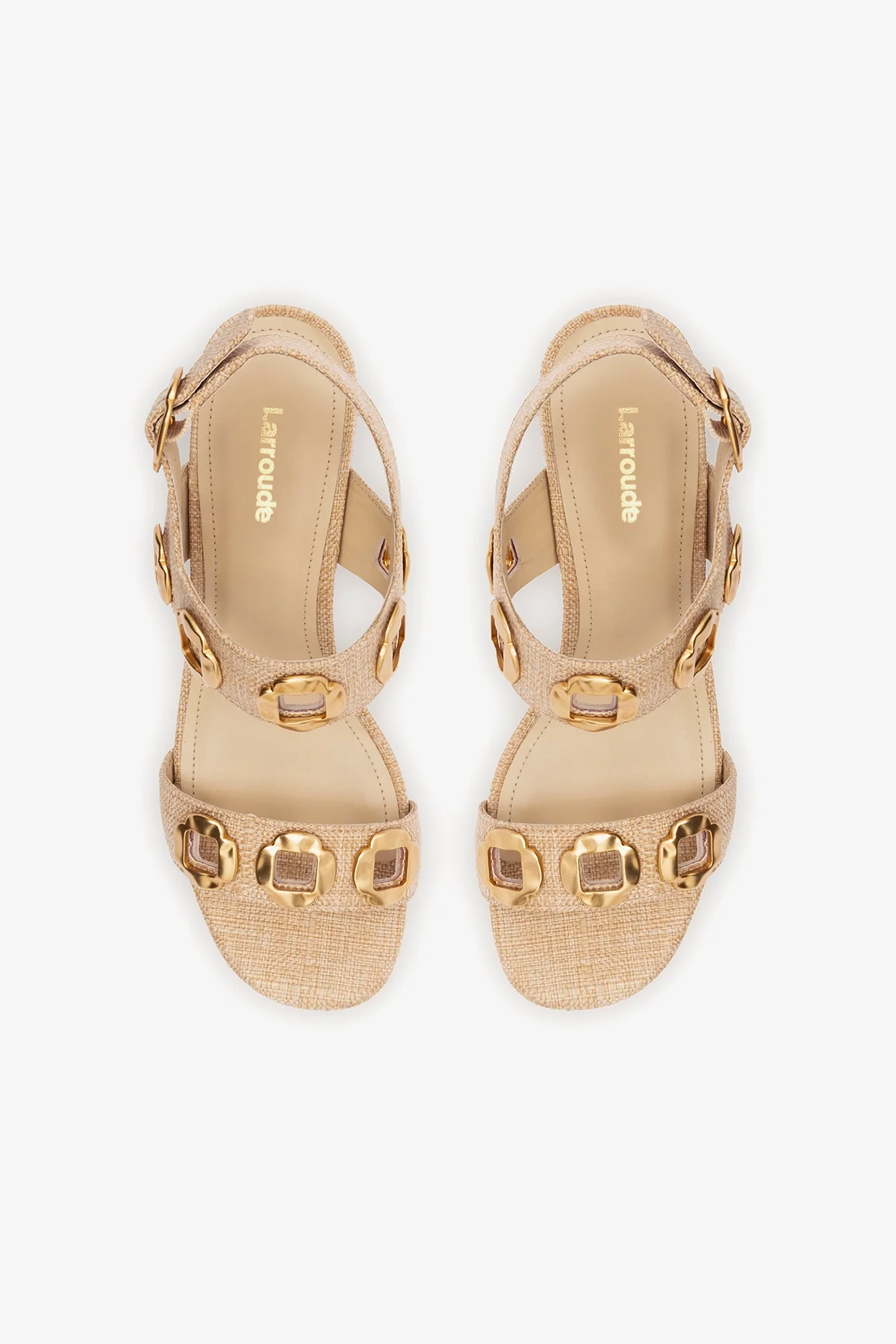 Milan Dolly Low In Beige Raffia - Image 7
