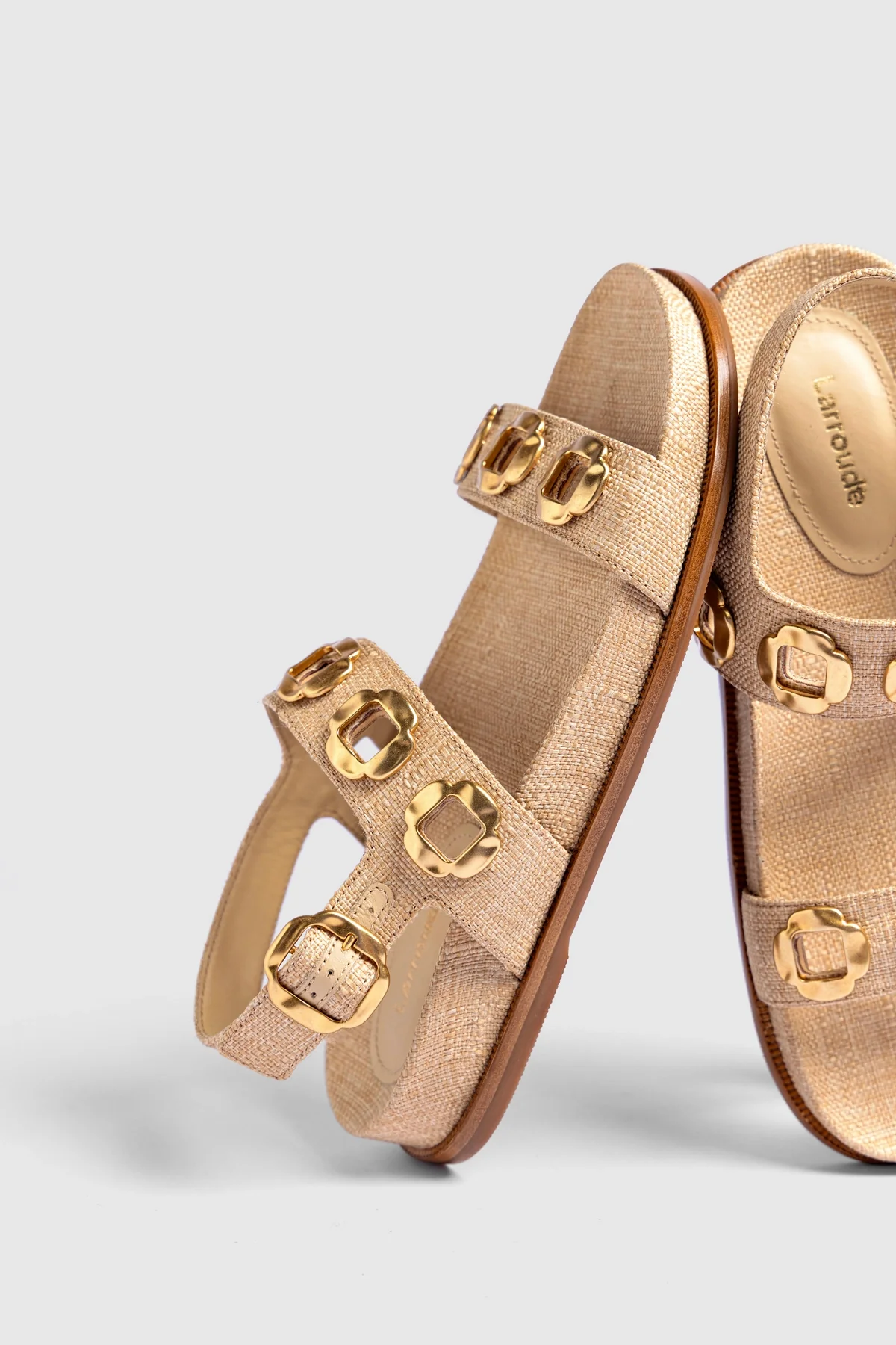 Milan Sport Sandal In Beige Raffia - Image 6