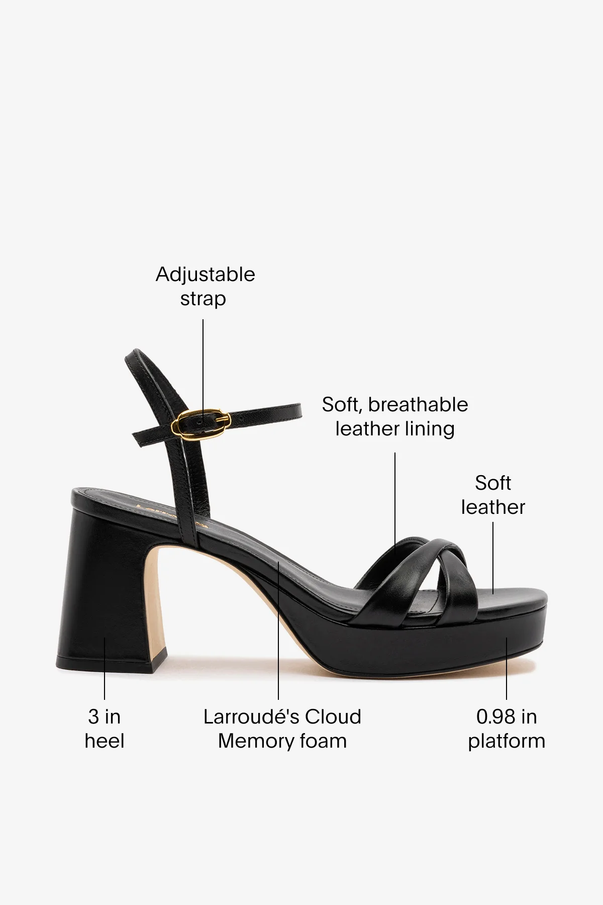 Bianca Low Sandal In Black Leather - Image 4