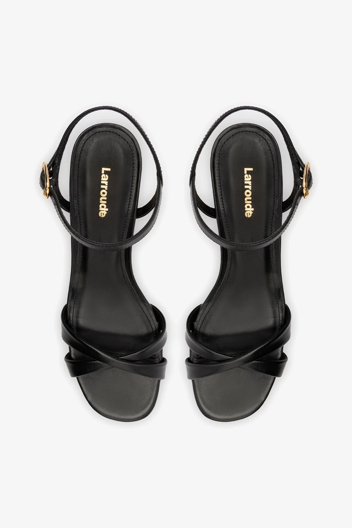 Bianca Low Sandal In Black Leather - Image 5