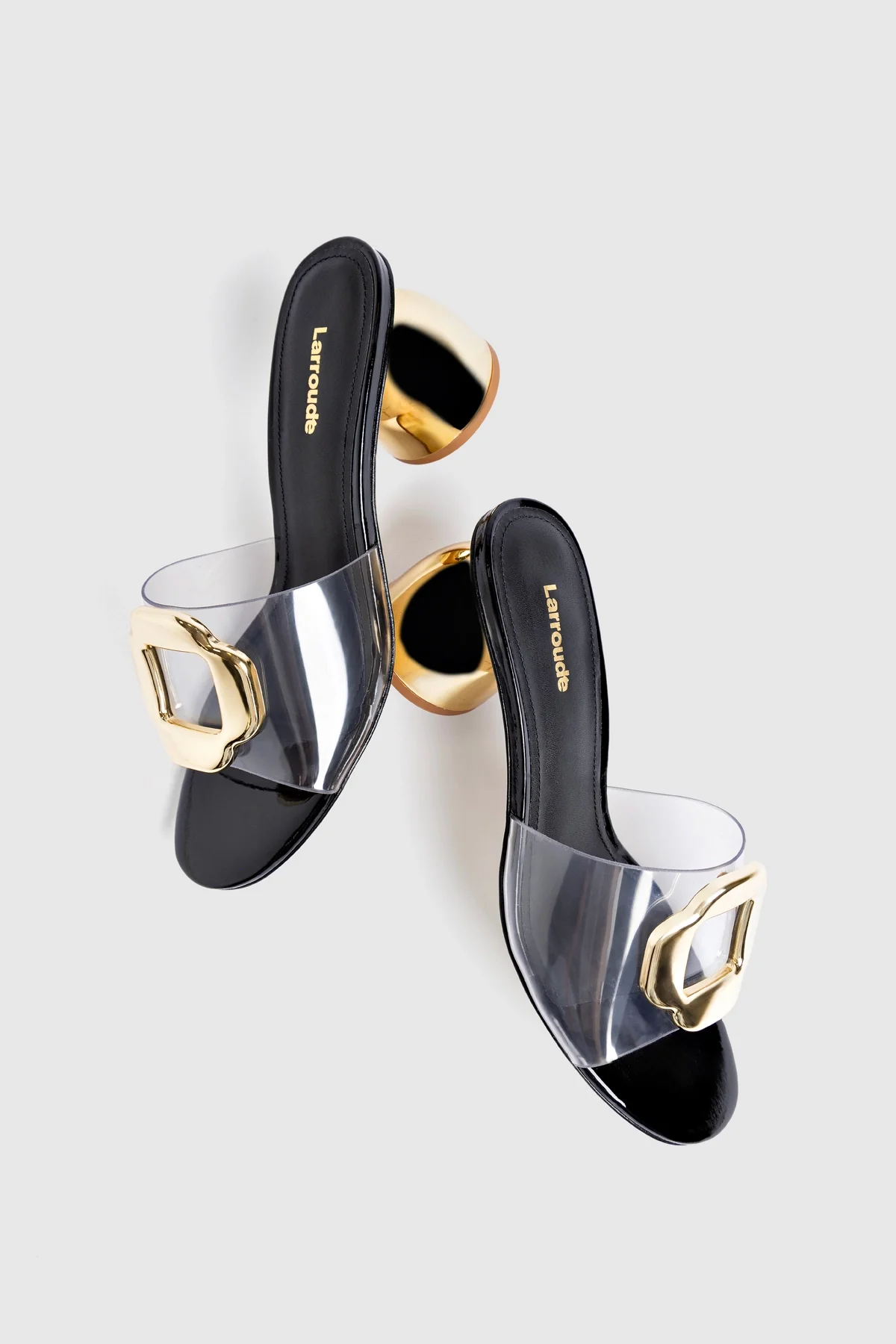 Margherita Clear Mule Black Patent Leather - Image 2