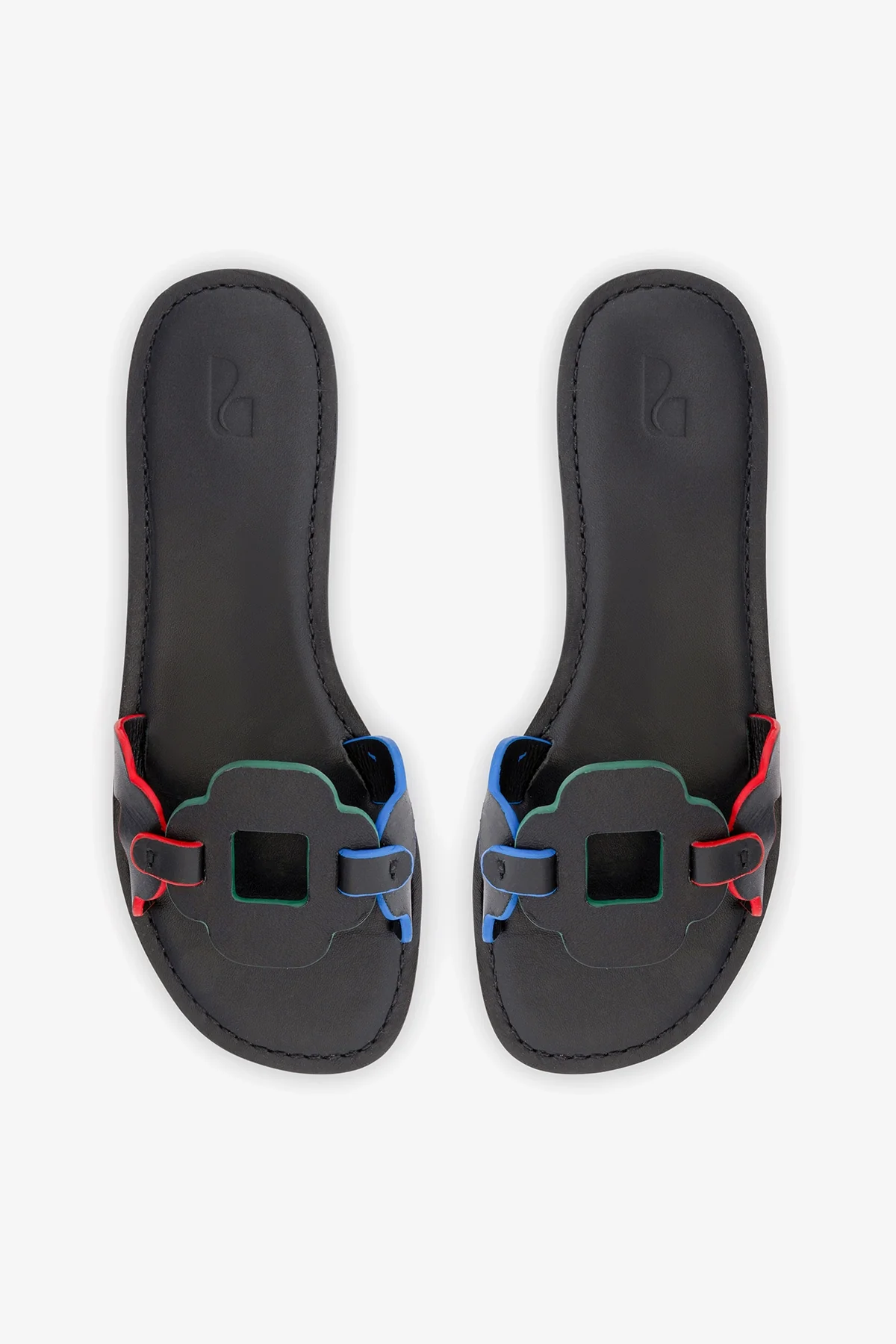Margherita Slide In Black Leather - Image 7