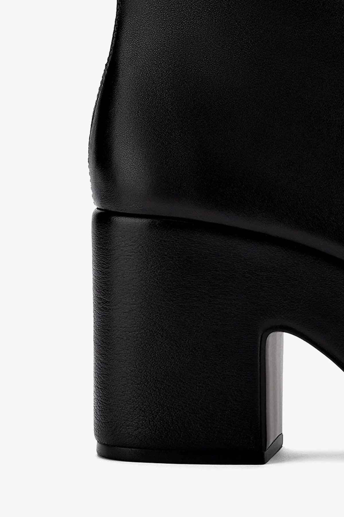 Miso Platform Boot In Black Stretch Leather - Image 4