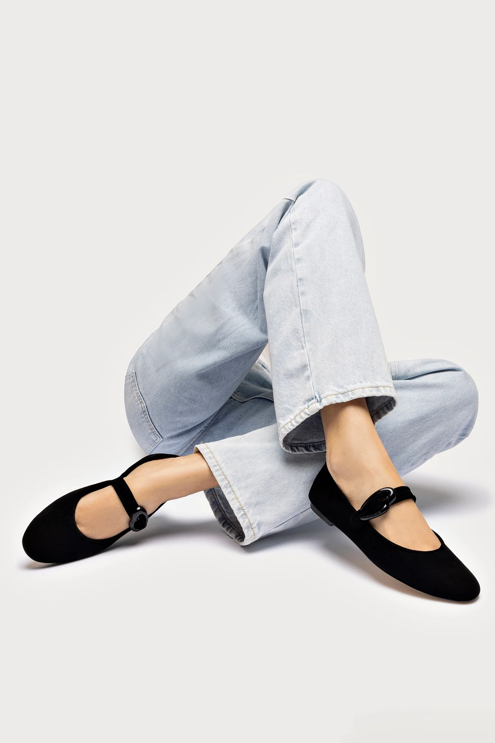 Verona Ballet Flat In Black Suede - Image 2