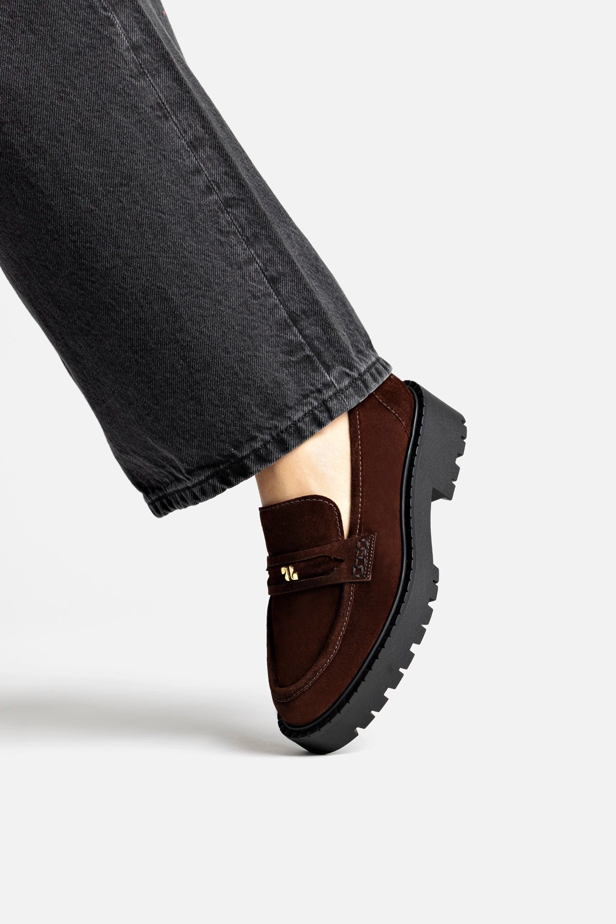 Suki Lugsole Loafer In Brown Suede - Image 6