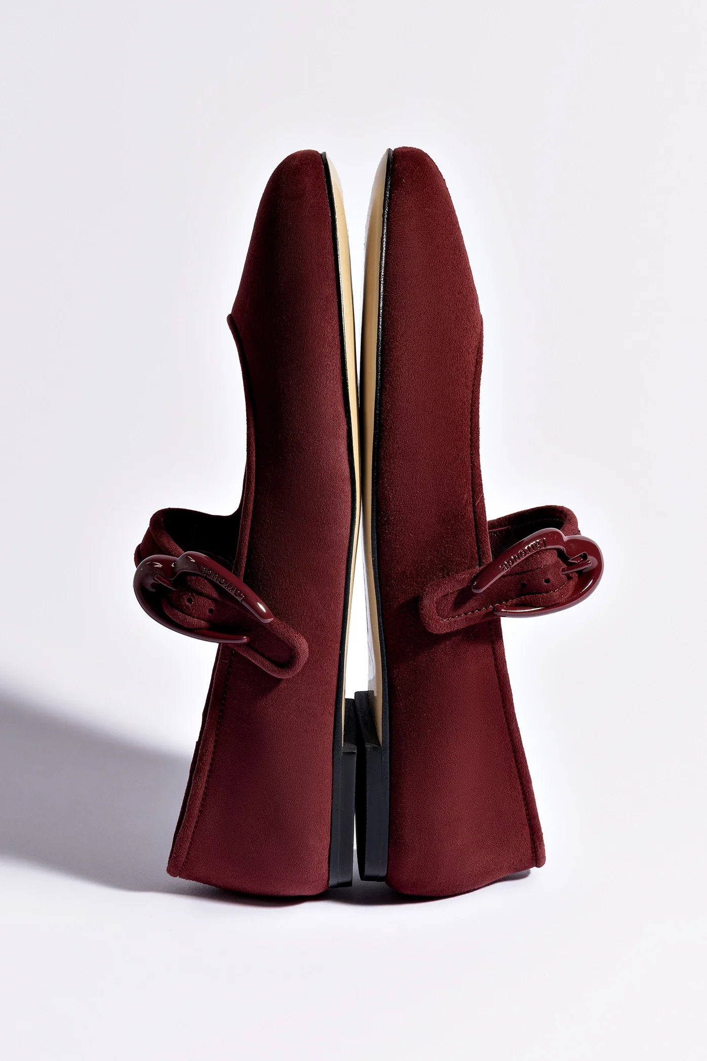 Verona Ballet Flat In Burgundy Suede - Image 6