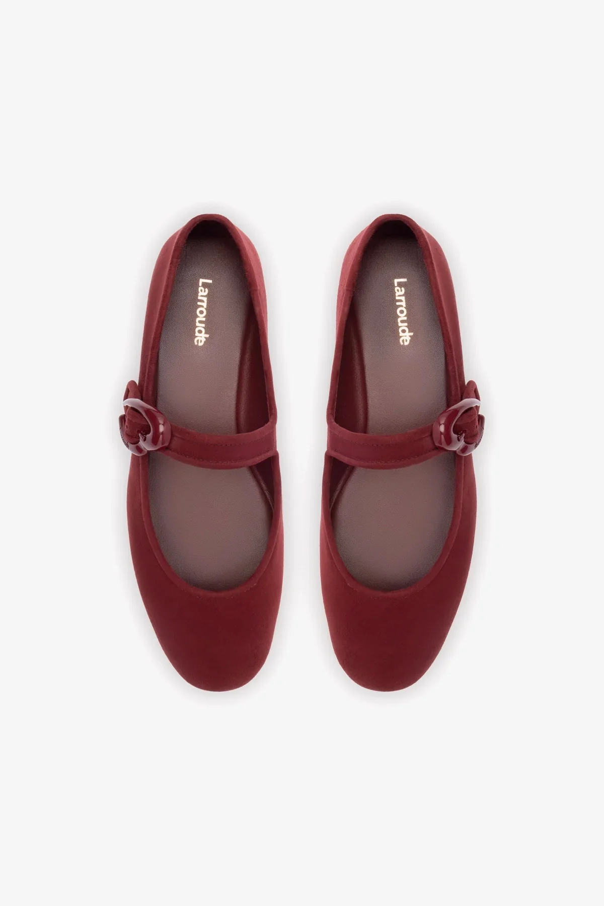 Verona Ballet Flat In Burgundy Suede - Image 7