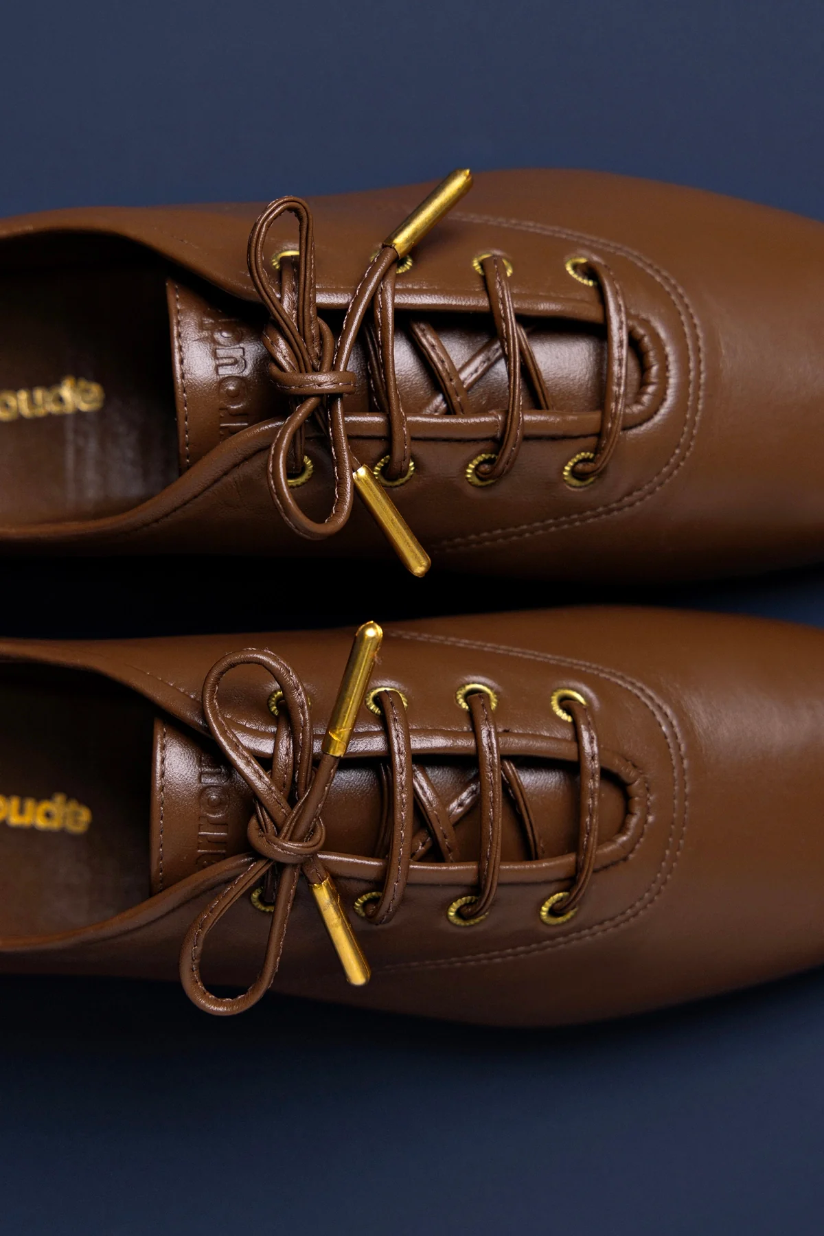Liza Sneaker In Burnt Umber Leather - Image 2