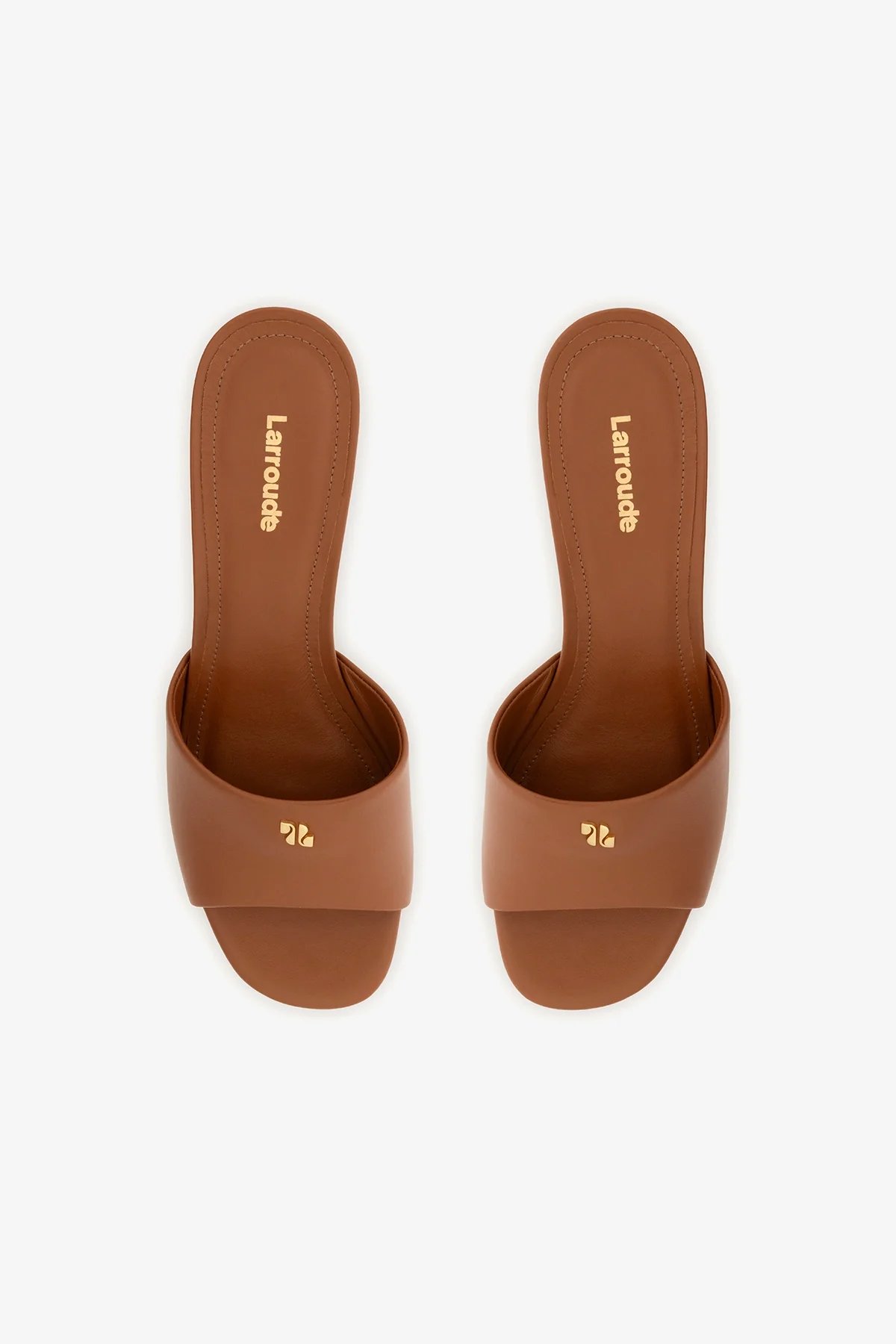 Dolly Low Mule In Caramel Leather - Image 7