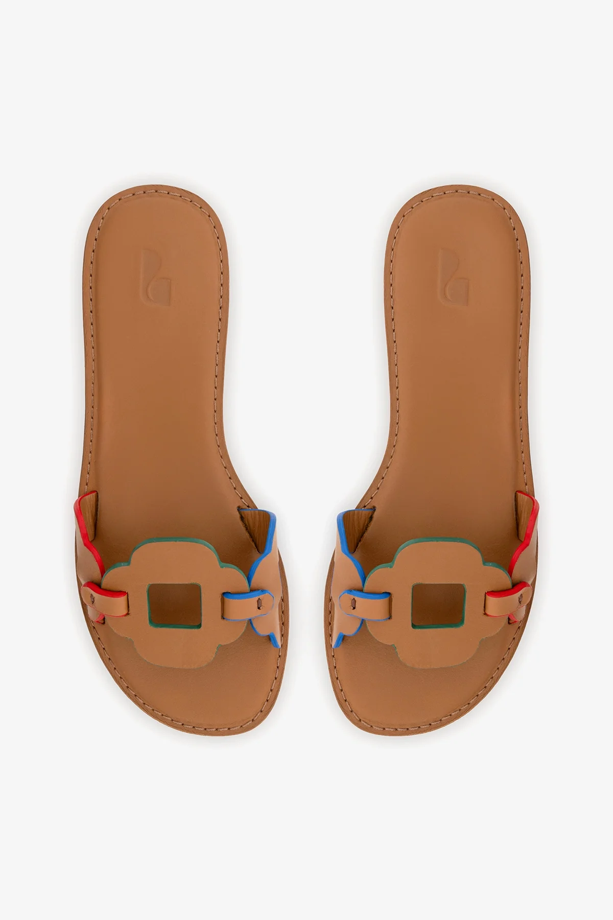 Margherita Slide In Caramel Leather - Image 7