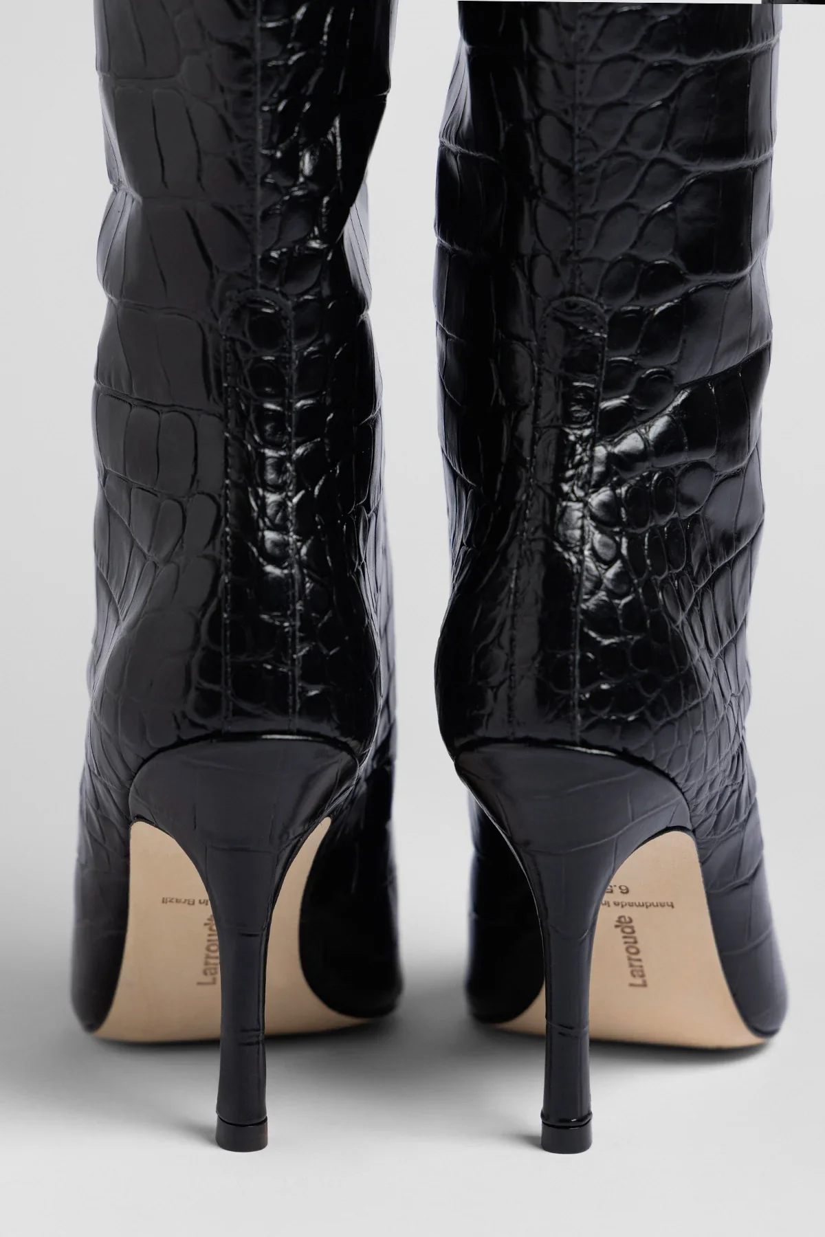 Carine Boot Black Croco Patent Leather - Image 5