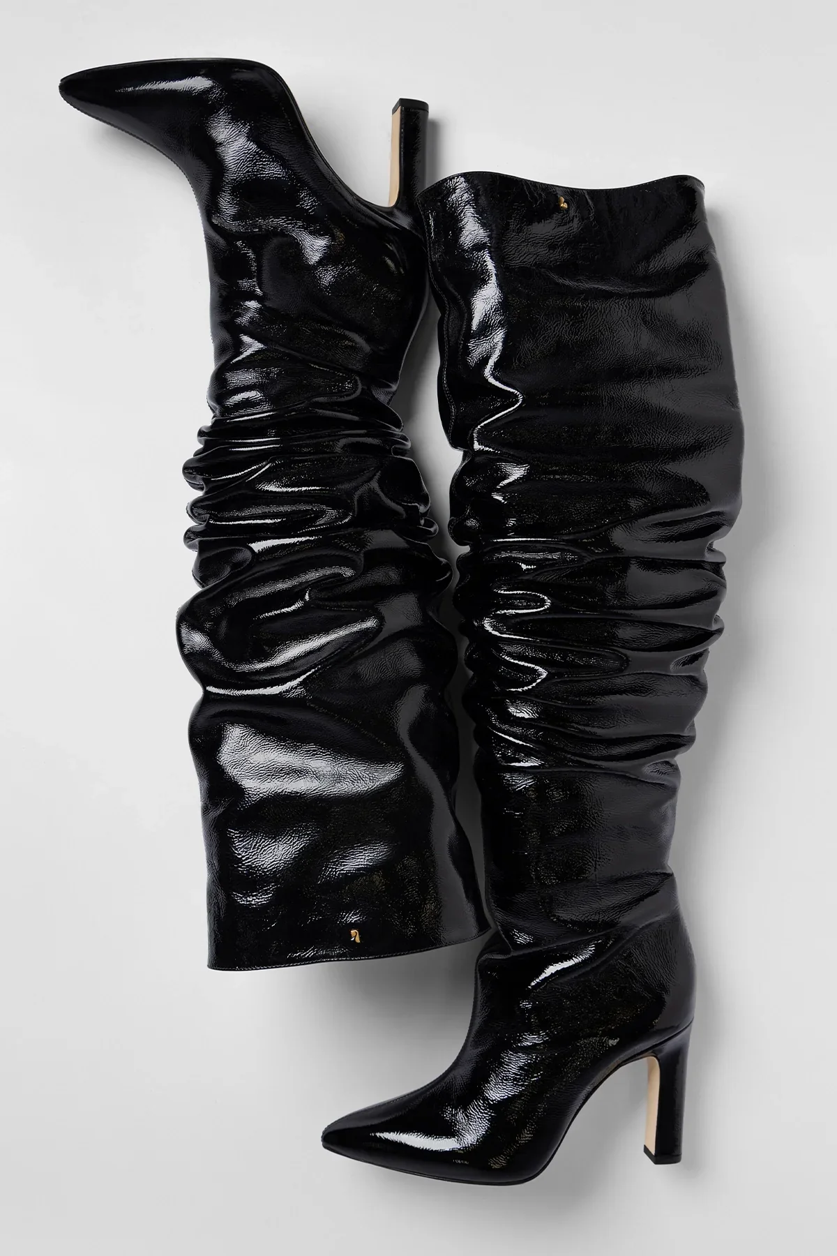 Cindy Slouch Boot Black Patent Leather - Image 3