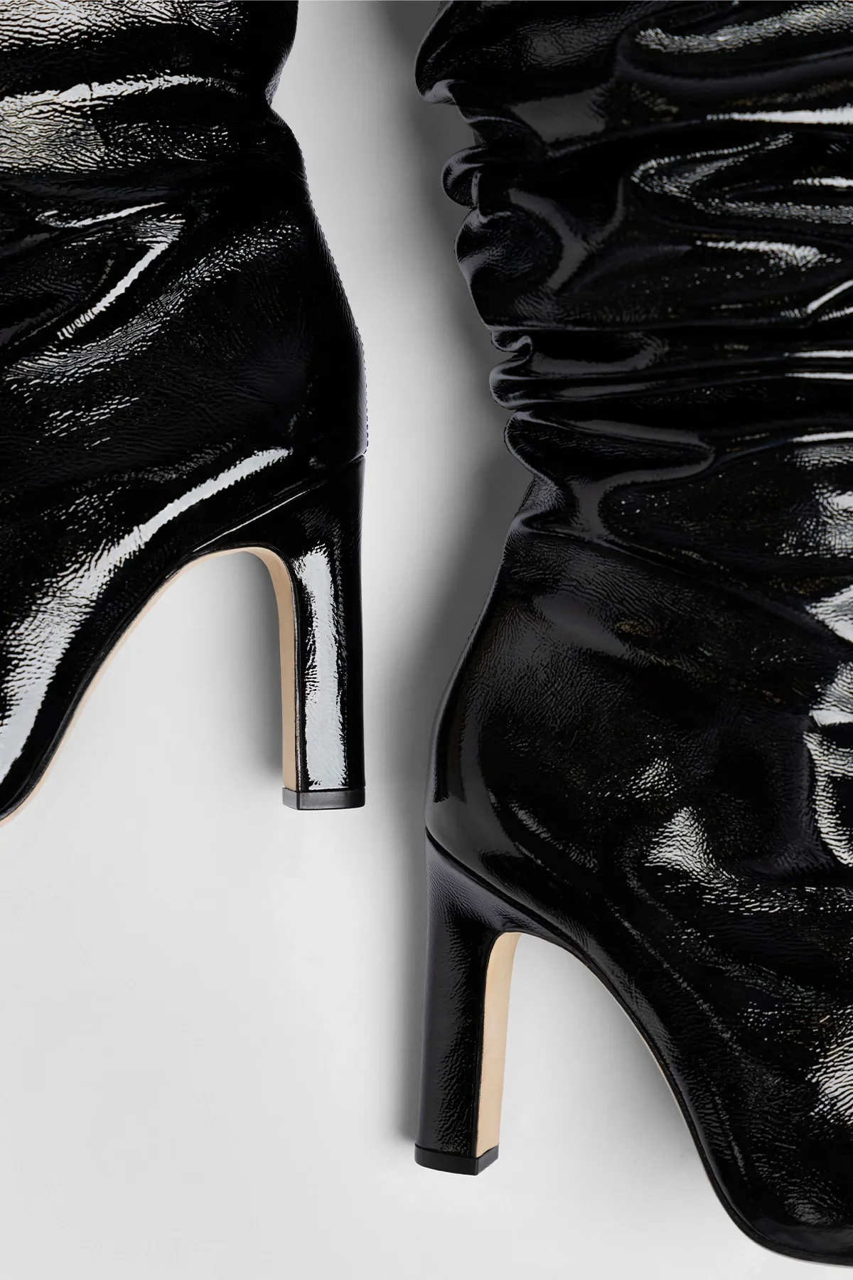 Cindy Slouch Boot Black Patent Leather - Image 4
