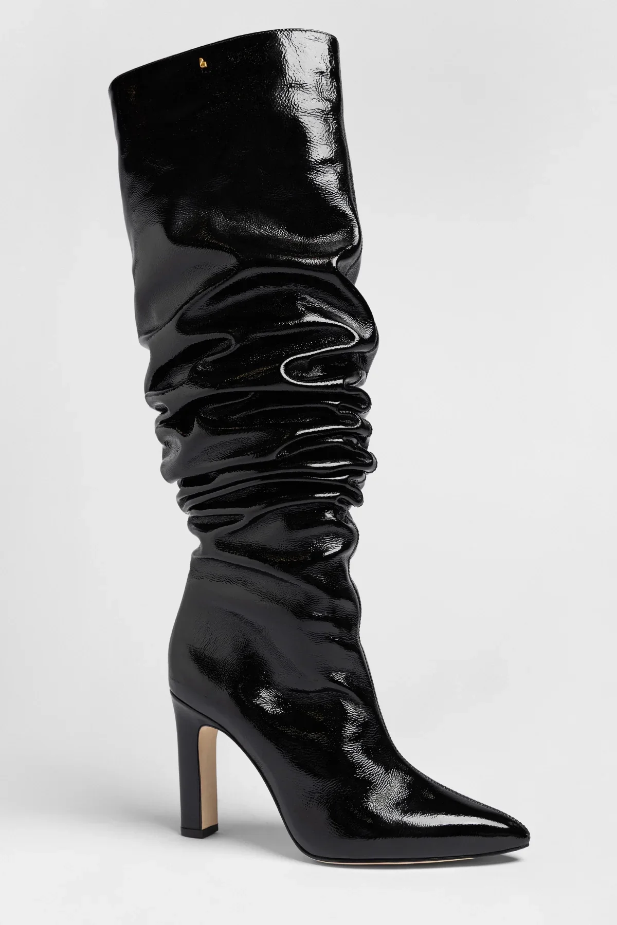 Cindy Slouch Boot Black Patent Leather - Image 5