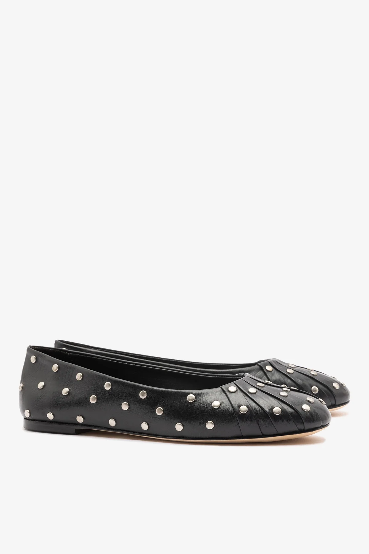 Jonathan Cohen by L.: Ballet Flat Studs Black Leather - Image 3