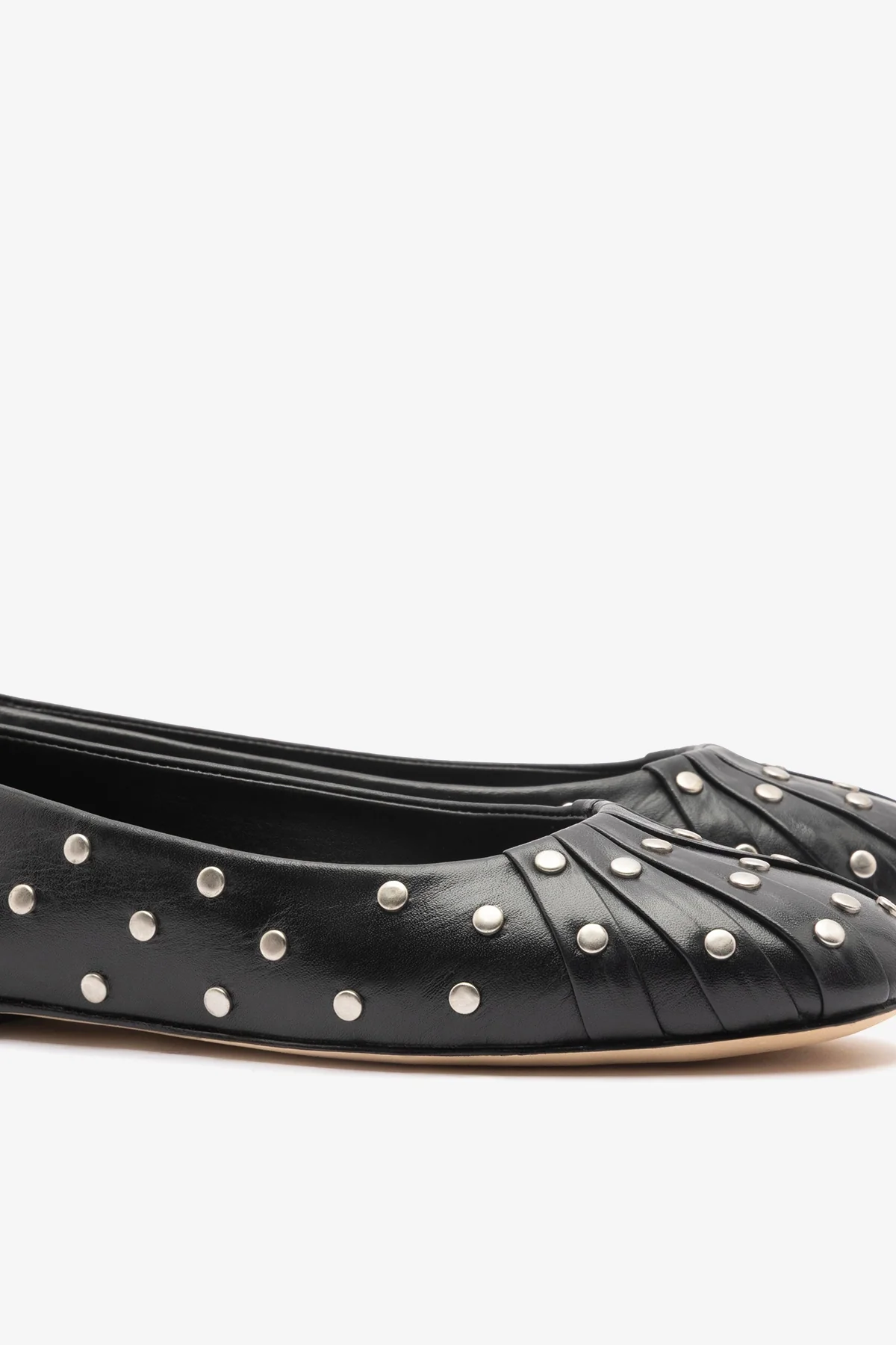 Jonathan Cohen by L.: Ballet Flat Studs Black Leather - Image 4