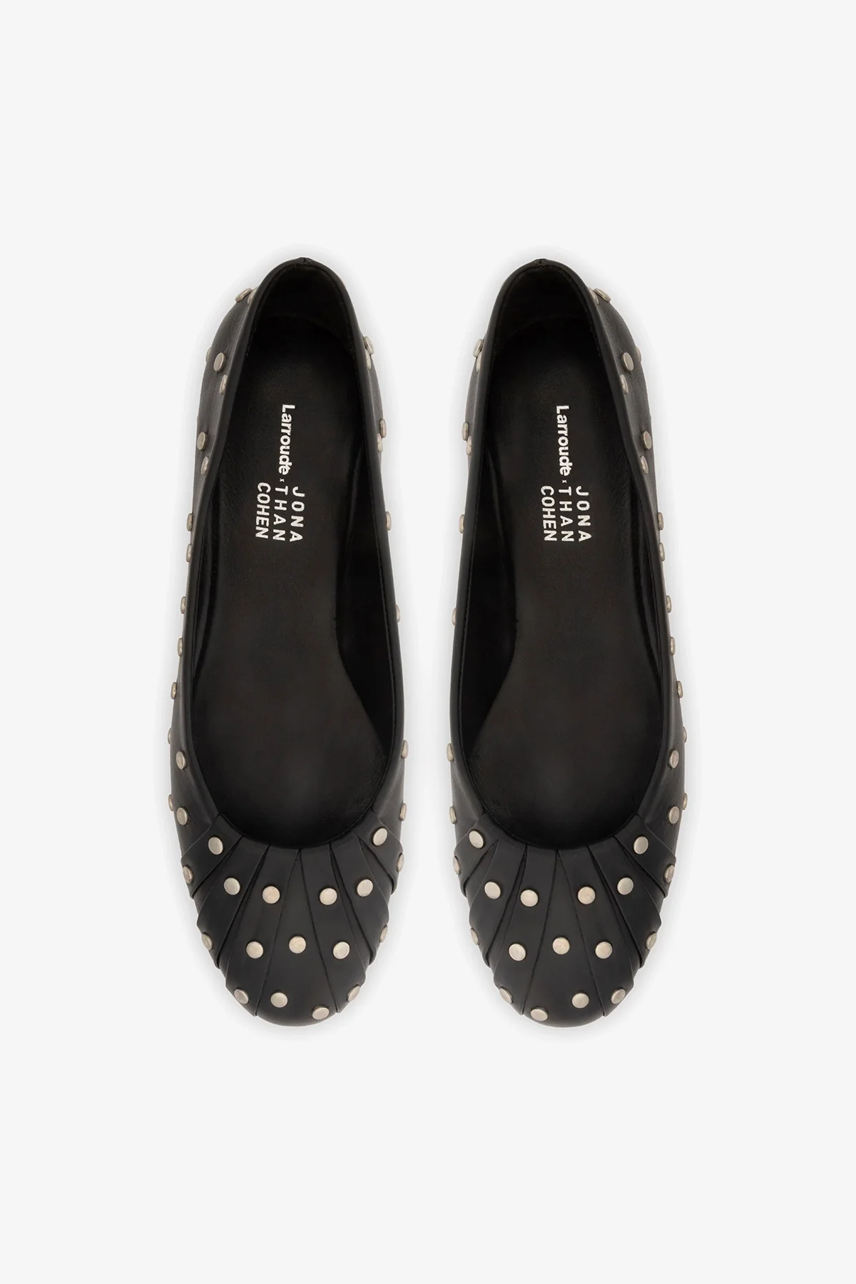 Jonathan Cohen by L.: Ballet Flat Studs Black Leather - Image 5
