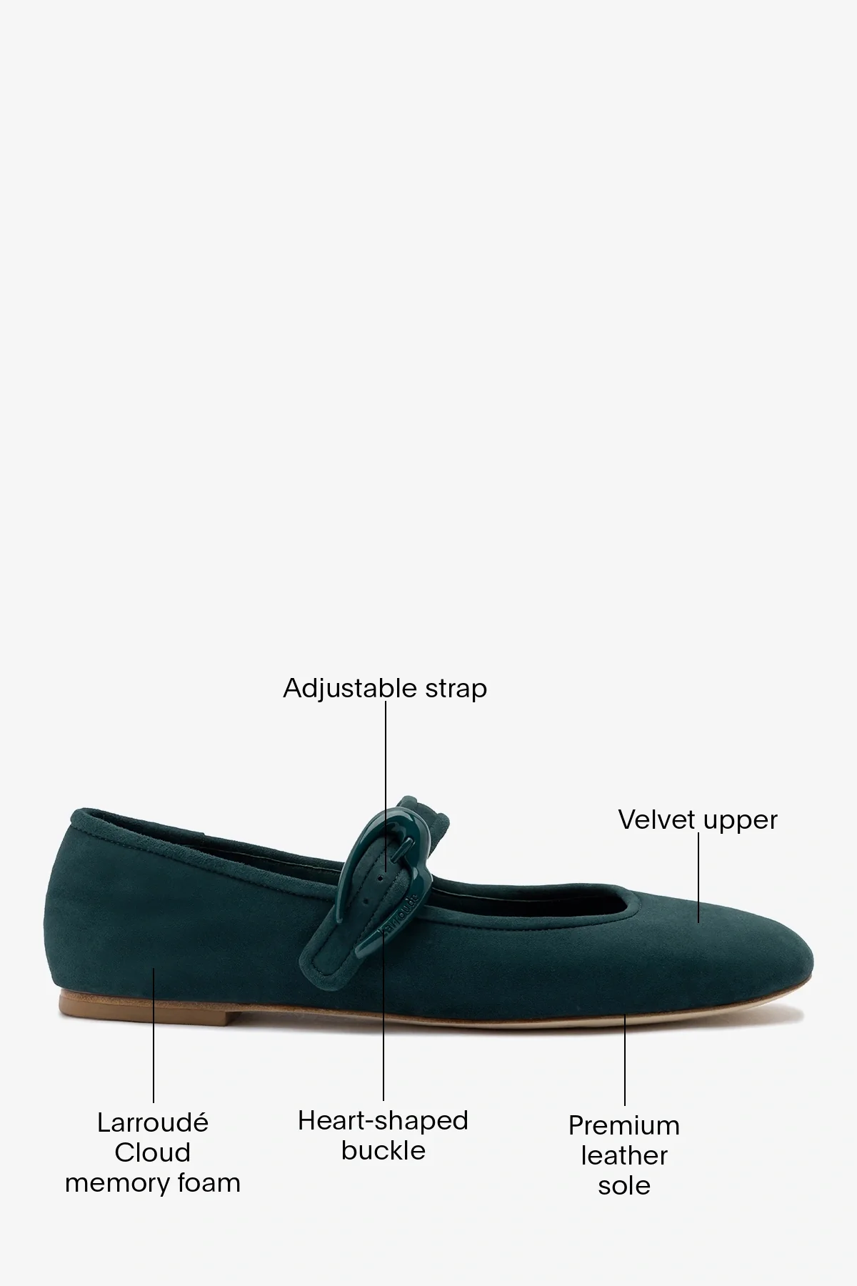 Verona Ballet Flat Deepsea Velvet - Image 6