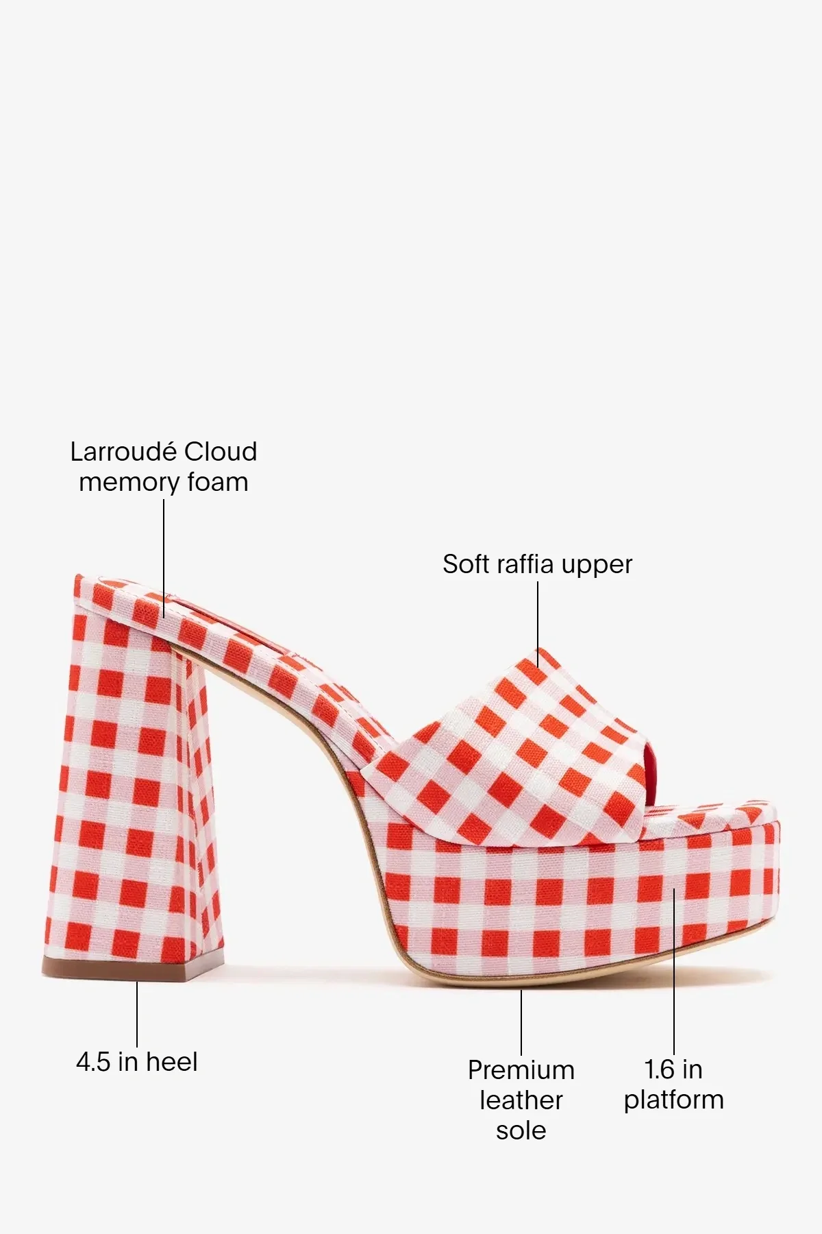 Dolly Platform Mule Scarlet Printed Fabric - Image 5