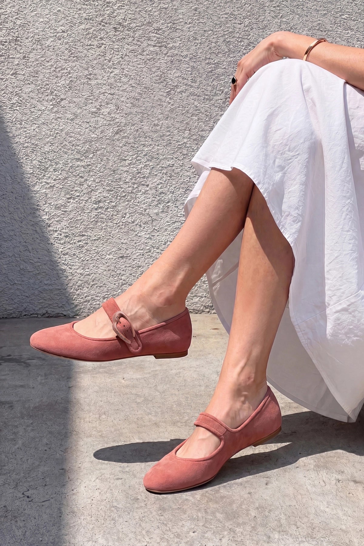 Verona Ballet Flat Dusty Rose Suede - Image 2