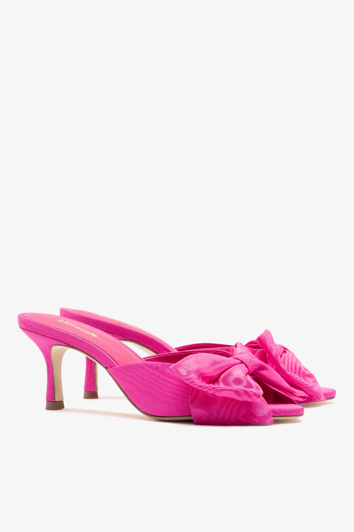 Elle Peep Toe Mule Magenta Silk - Image 3