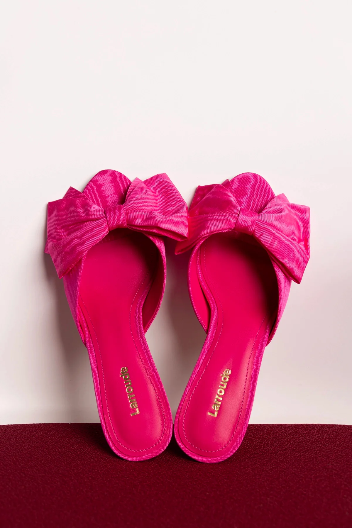 Elle Peep Toe Mule Magenta Silk - Image 5