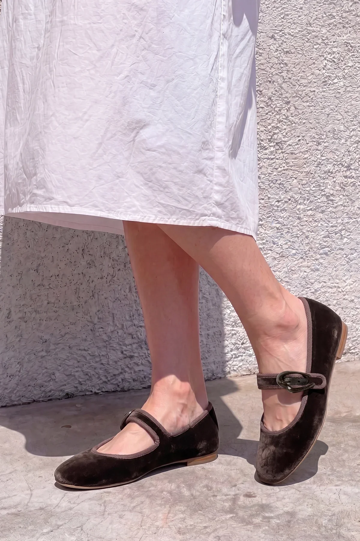 Verona Ballet Flat Espresso Velvet - Image 2