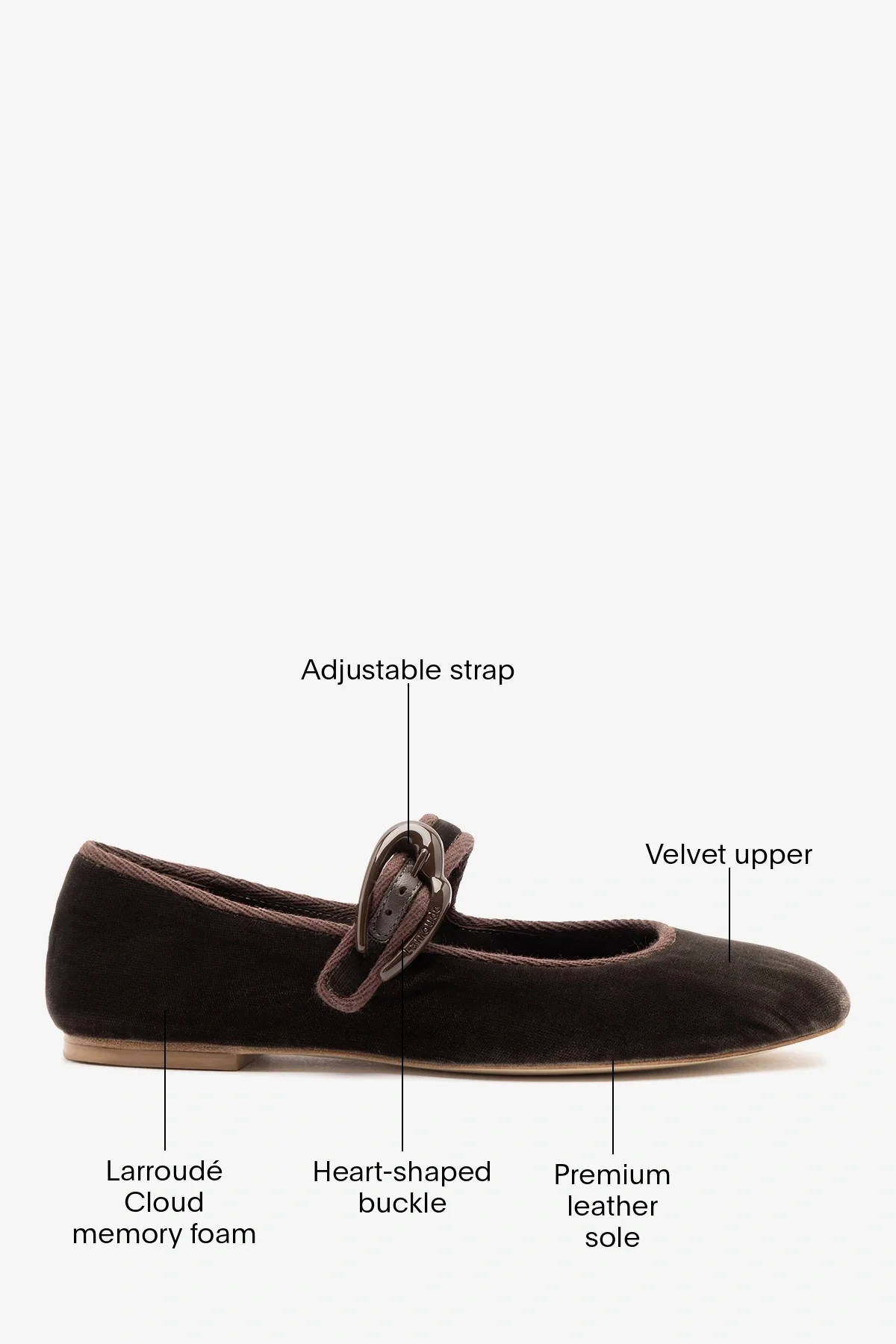 Verona Ballet Flat Espresso Velvet - Image 6