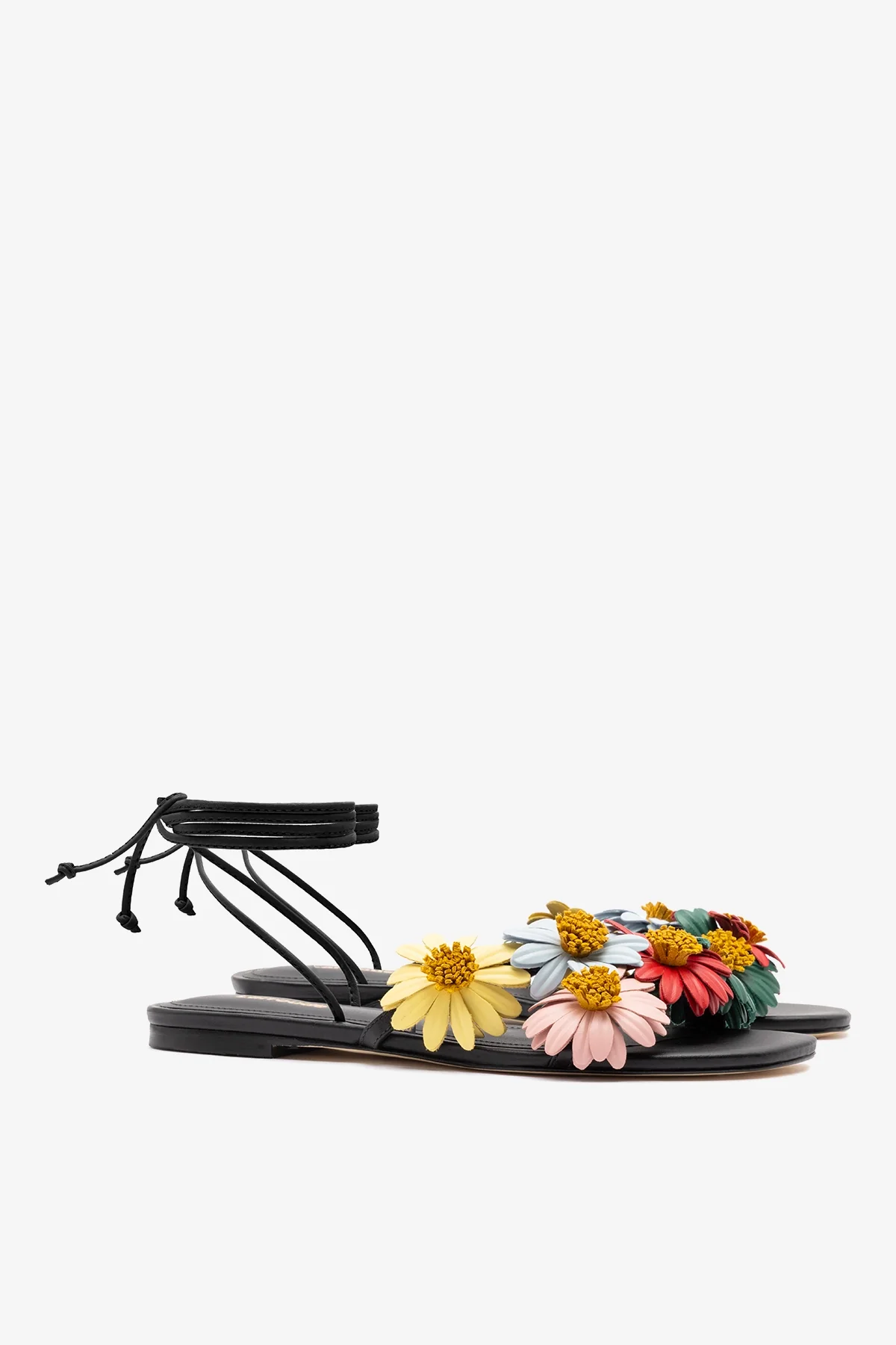 Fiore Flat Sandal Black Leather - Image 3