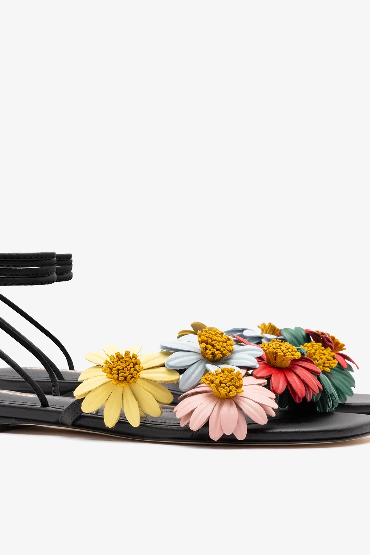 Fiore Flat Sandal Black Leather - Image 4
