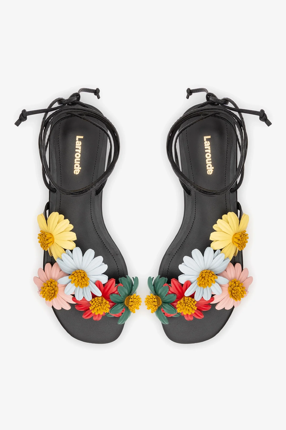 Fiore Flat Sandal Black Leather - Image 6