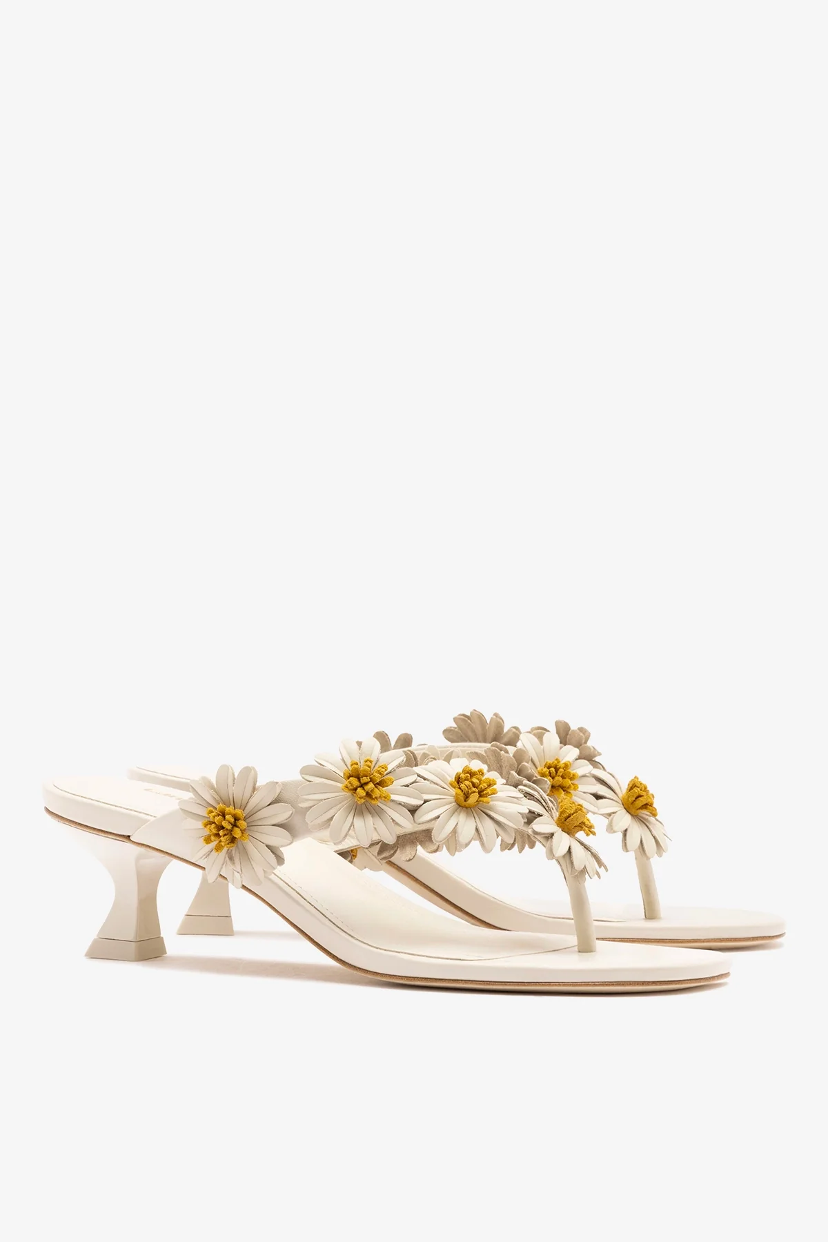 Fiore Thong Sandal Ivory Leather - Image 3