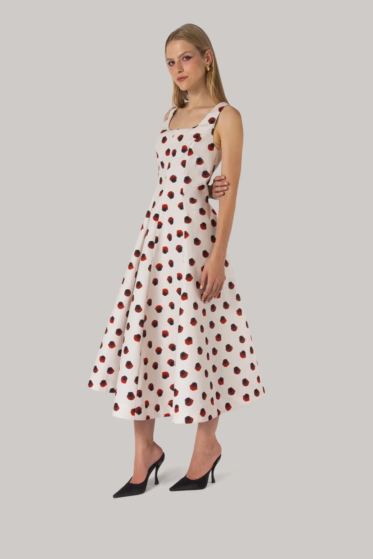 Sophia Dress White Floral Cotton - Image 2